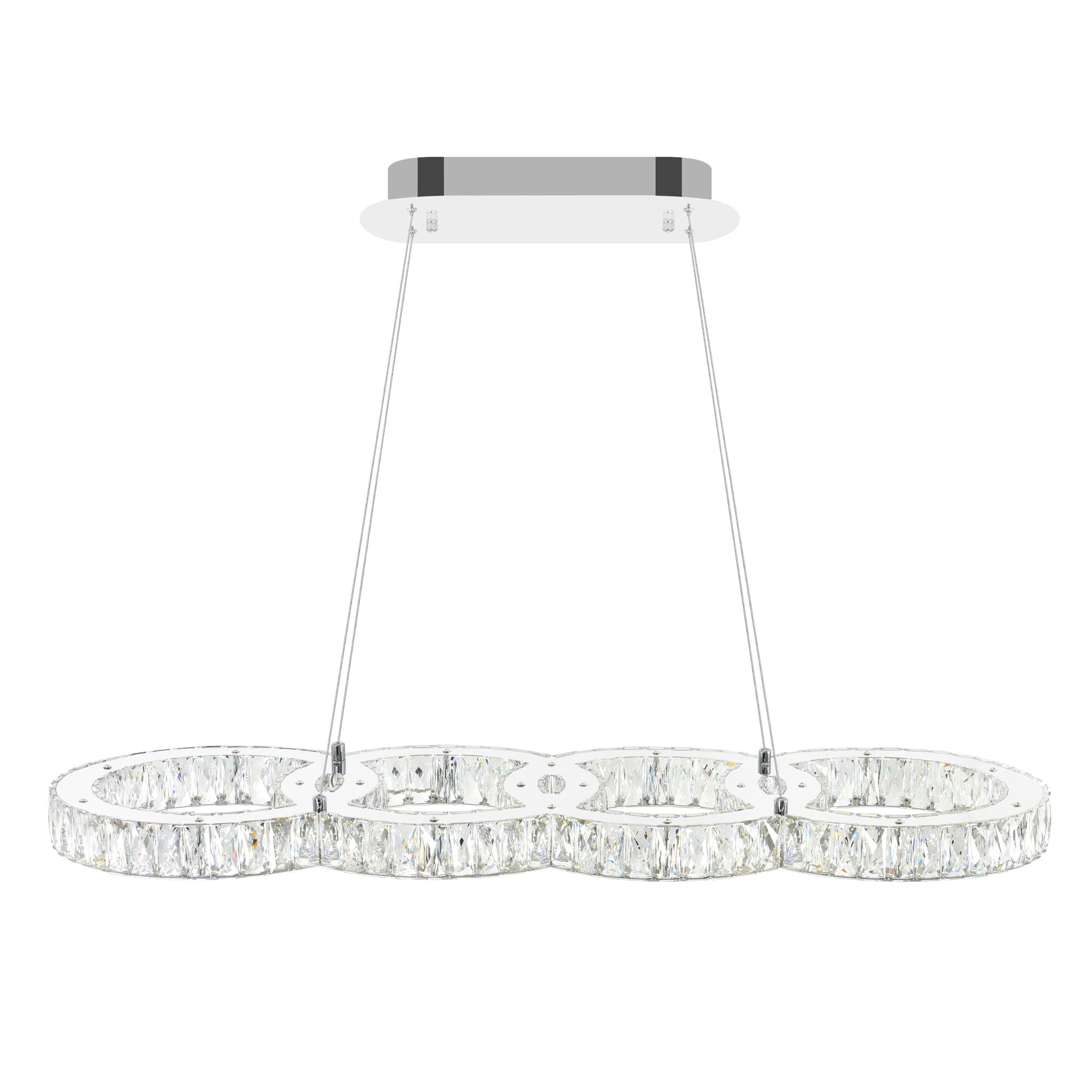Milan LED Chandelier With Chrome Finish - CWI Lighting