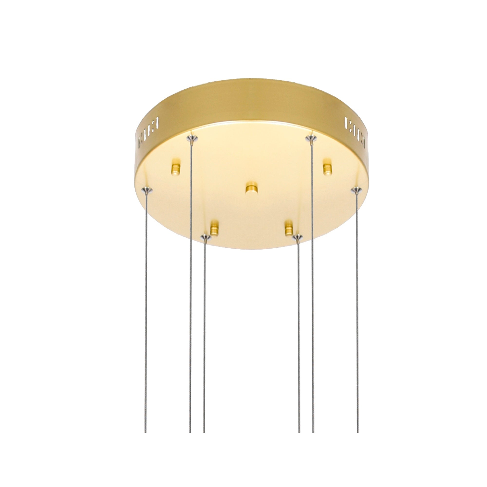 Millipede Integrated LED 32in Satin Gold Chandelier - CWI Lighting