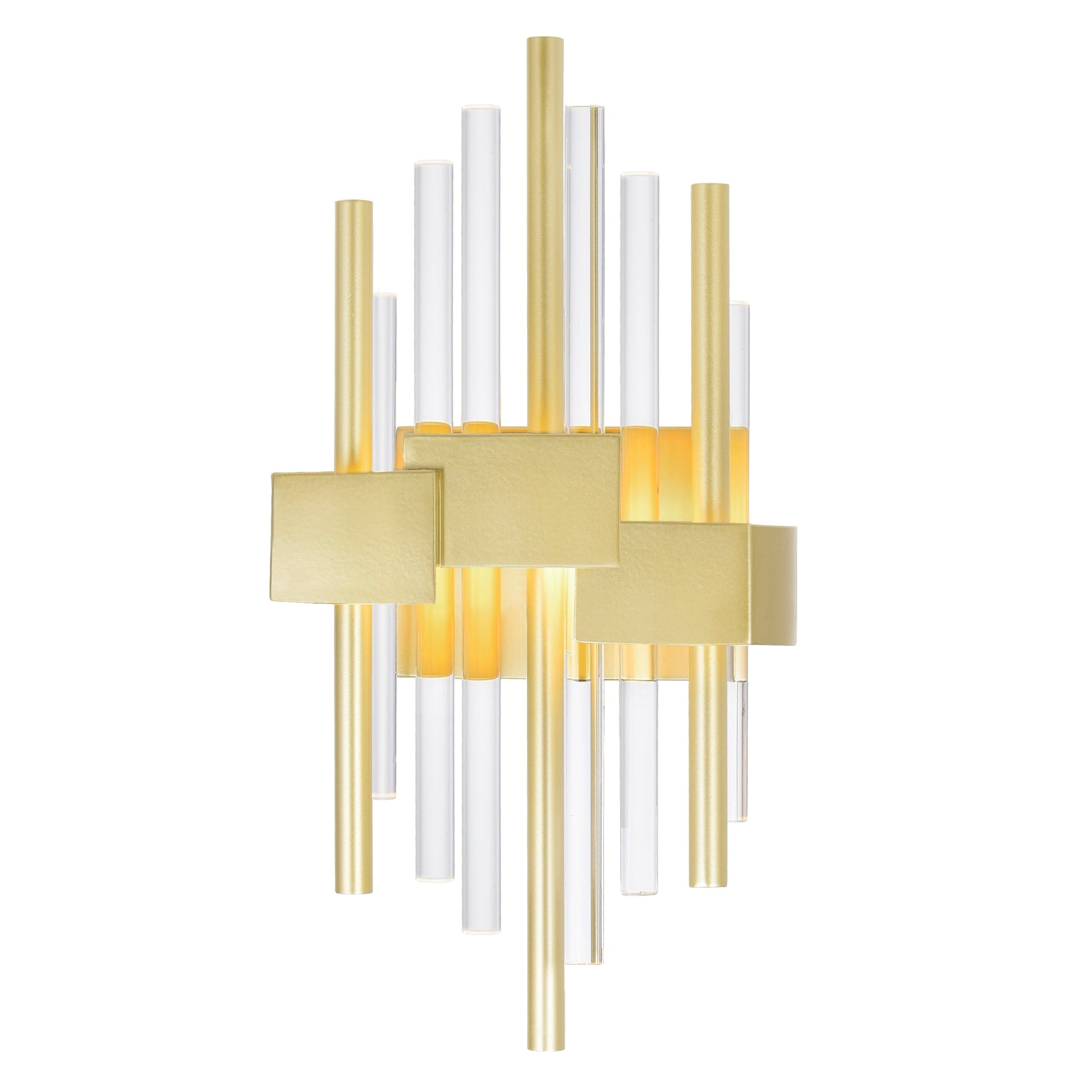 Millipede Integrated LED Satin Gold Wall Sconce - CWI Lighting