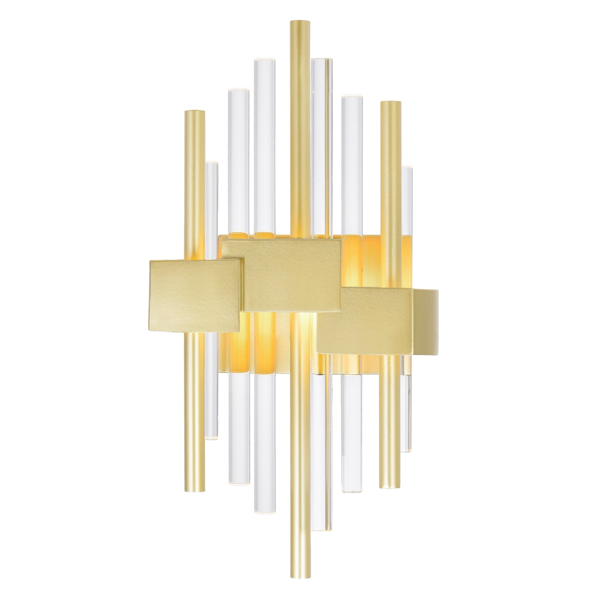 Millipede Integrated LED Satin Gold Wall Sconce - CWI Lighting