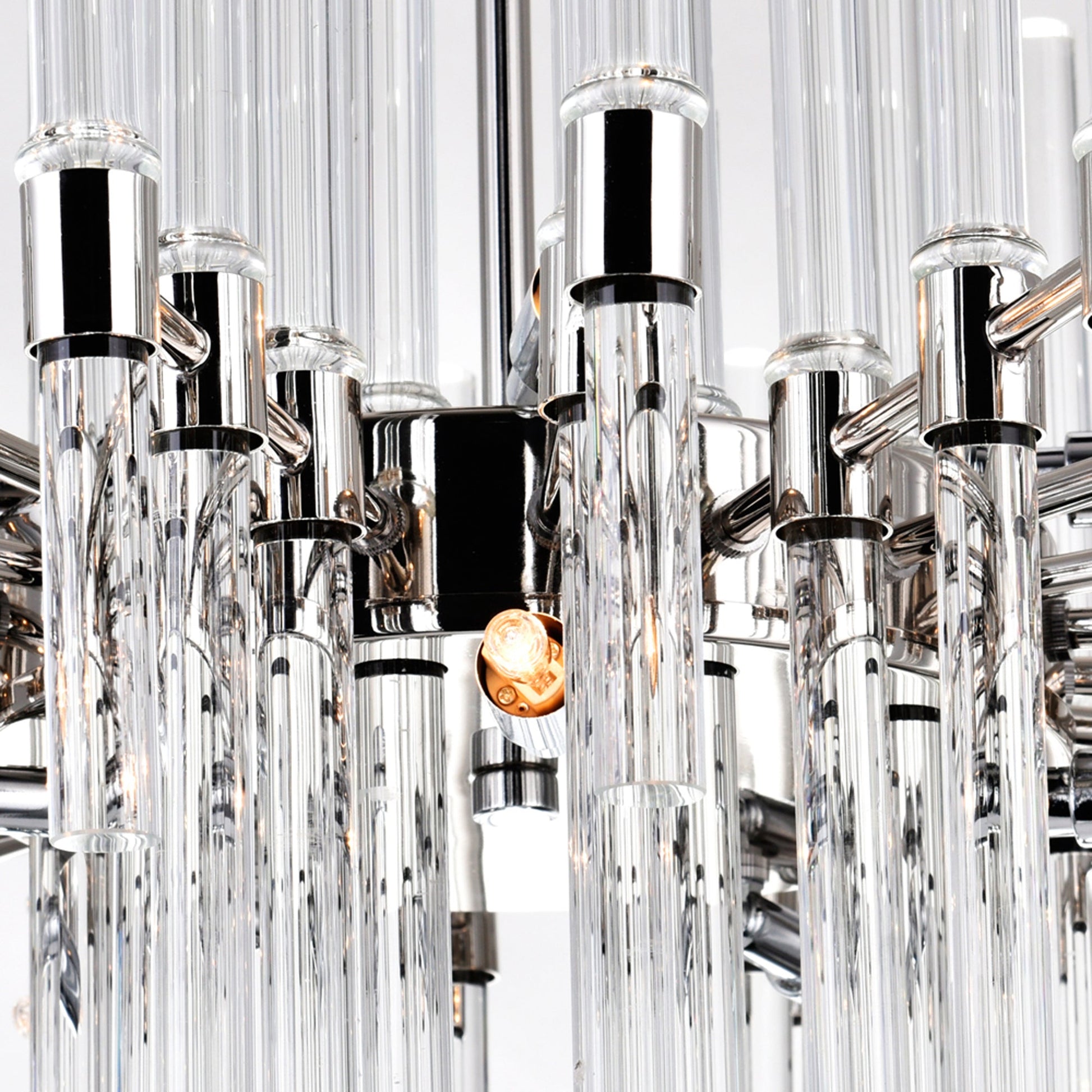 Miroir 10 Light 26in Polished Nickel Chandelier - CWI Lighting