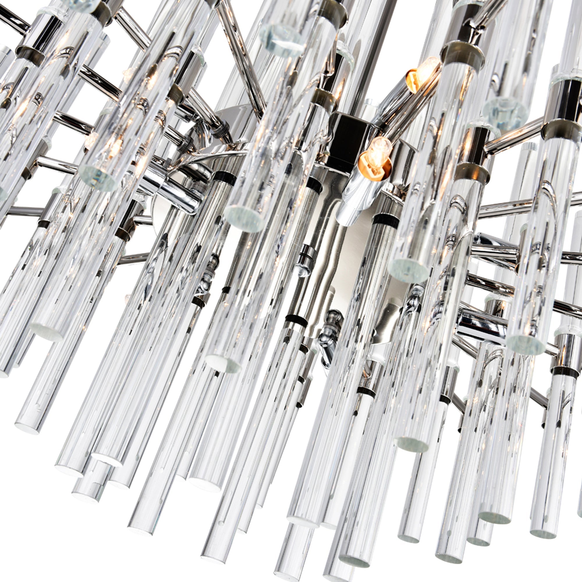Miroir 10 Light 26in Polished Nickel Chandelier - CWI Lighting
