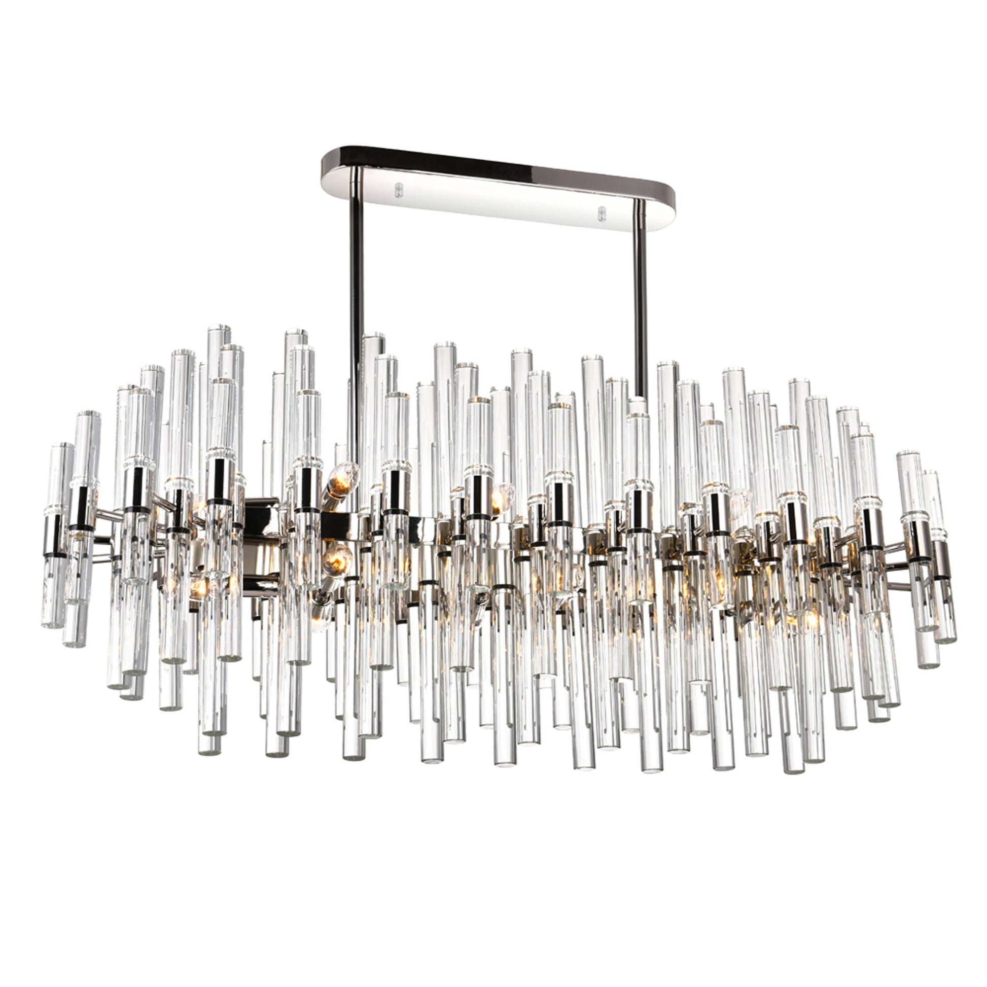 Miroir 16 Light 40in Polished Nickel Chandelier - CWI Lighting