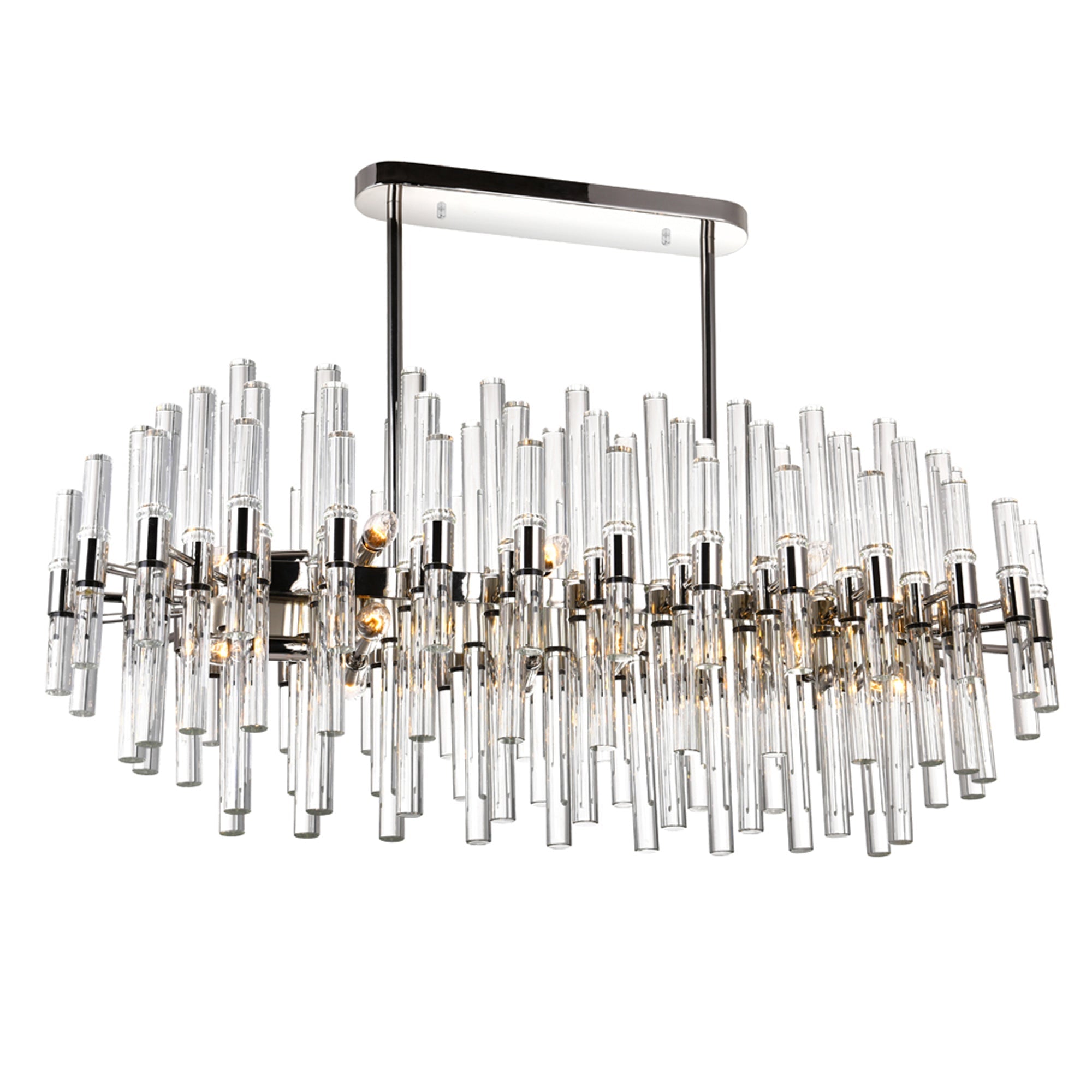Miroir 16 Light 40in Polished Nickel Chandelier - CWI Lighting