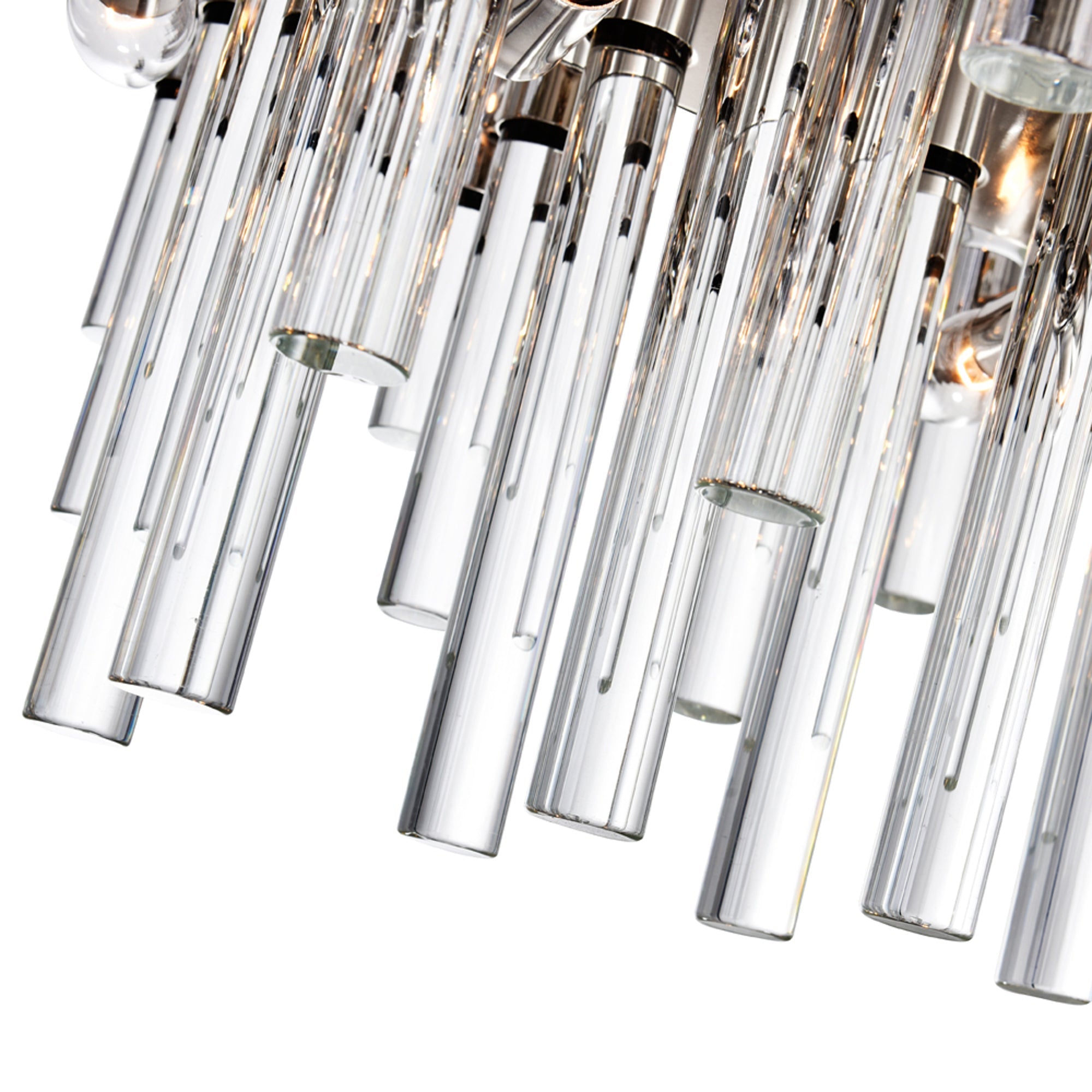 Miroir 16 Light 40in Polished Nickel Chandelier - CWI Lighting
