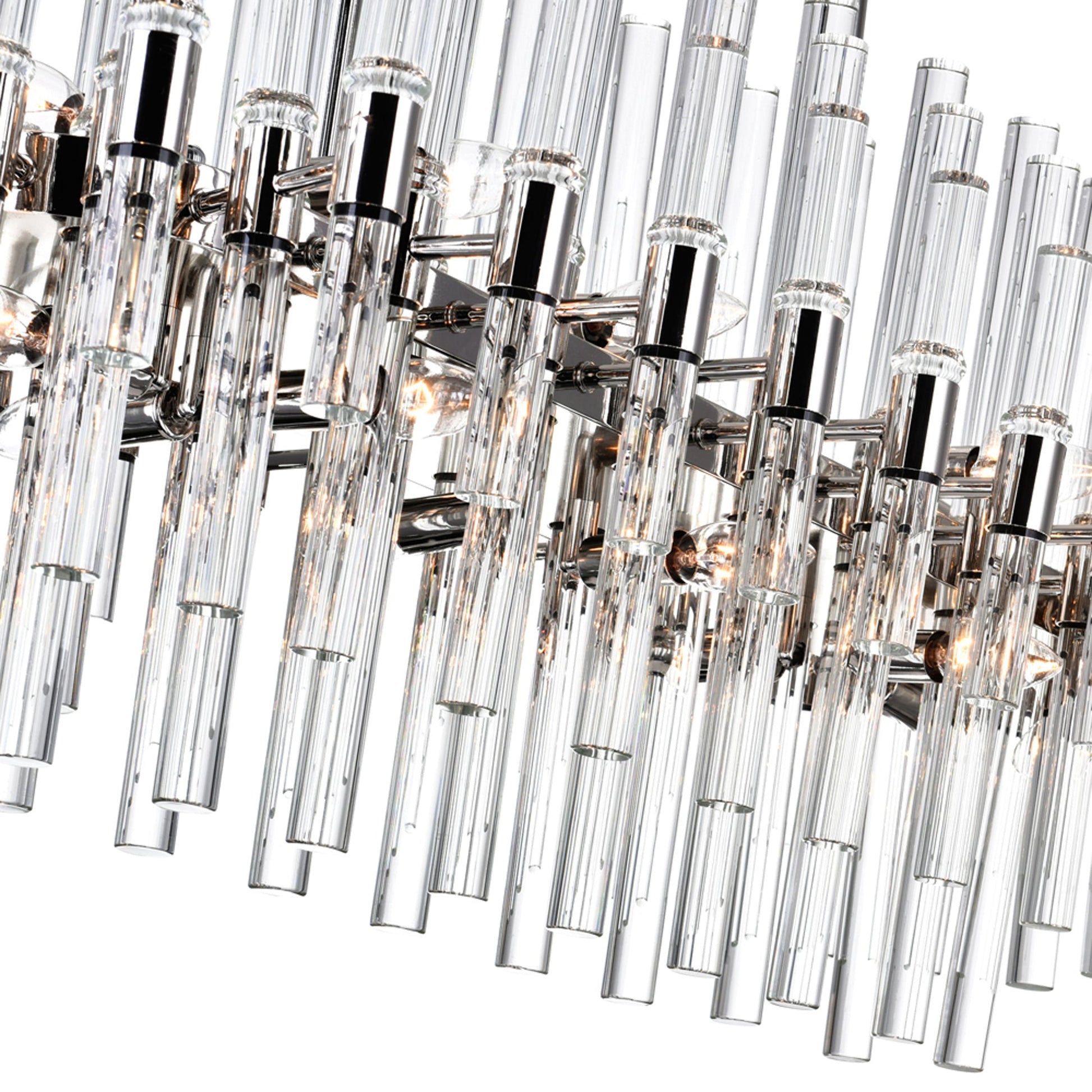 Miroir 16 Light 40in Polished Nickel Chandelier - CWI Lighting