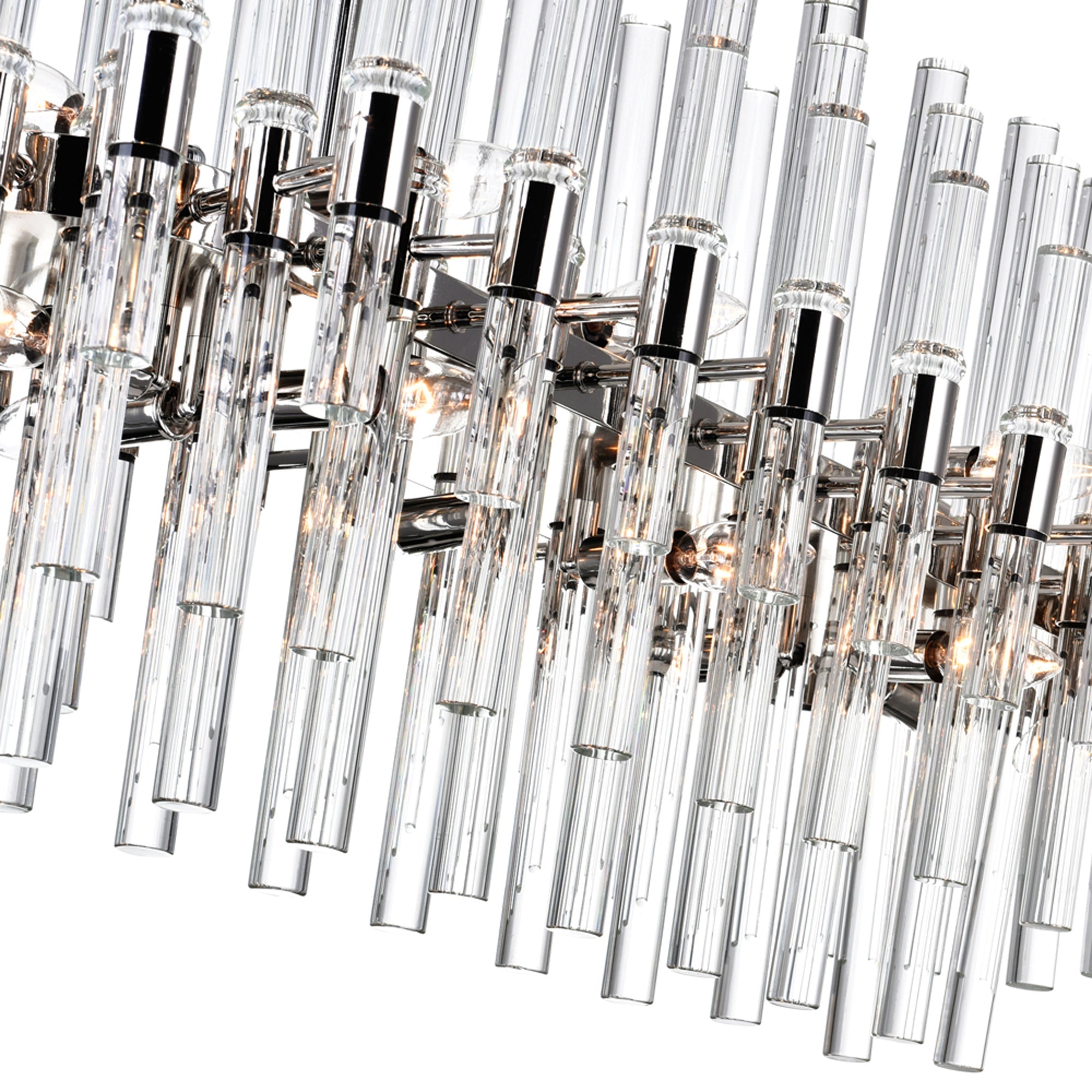Miroir 16 Light 40in Polished Nickel Chandelier - CWI Lighting