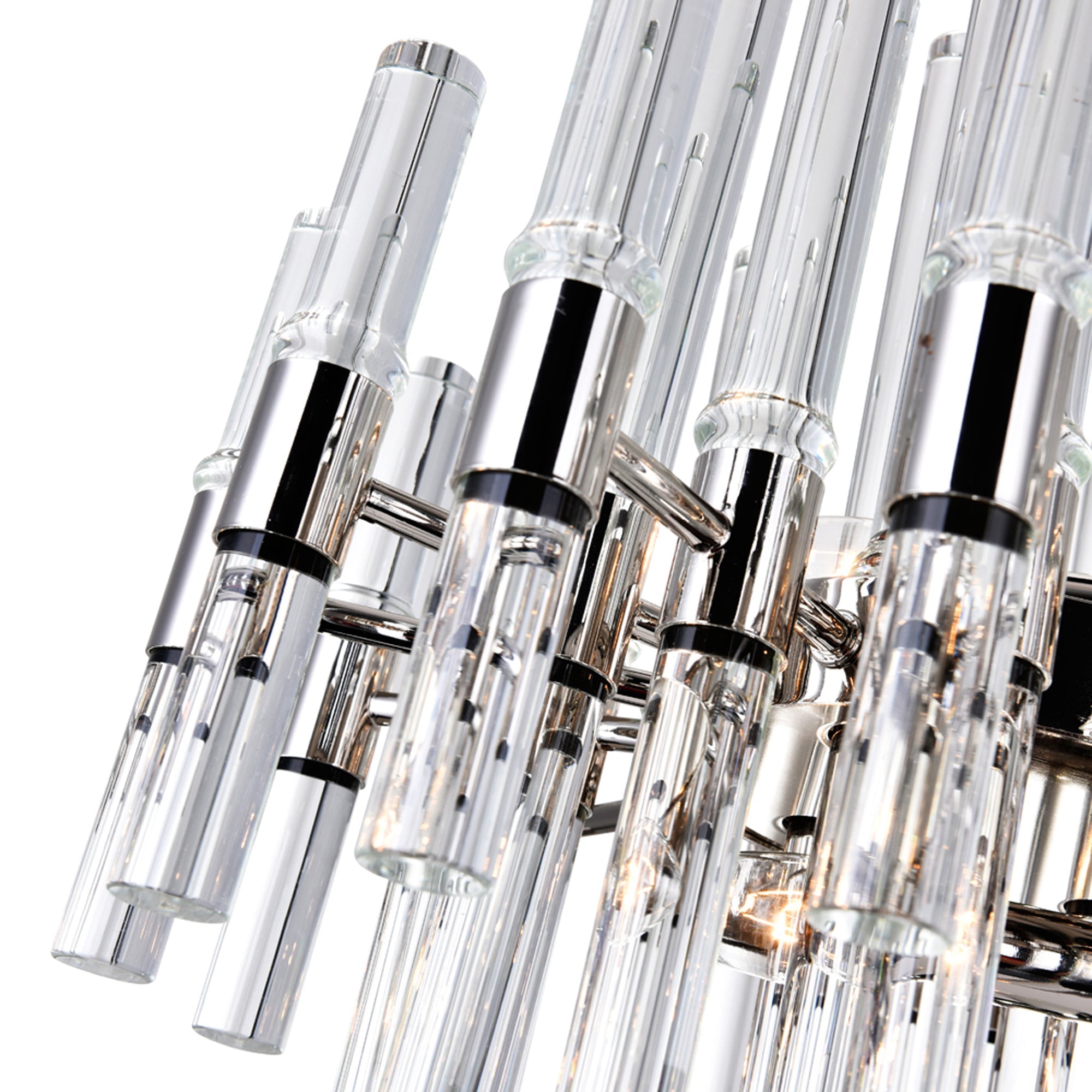 Miroir 16 Light 40in Polished Nickel Chandelier - CWI Lighting
