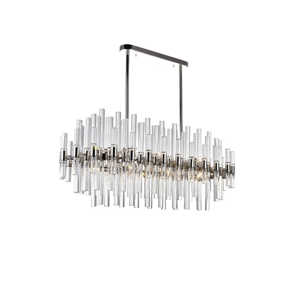 Miroir 16 Light 40in Polished Nickel Chandelier - CWI Lighting