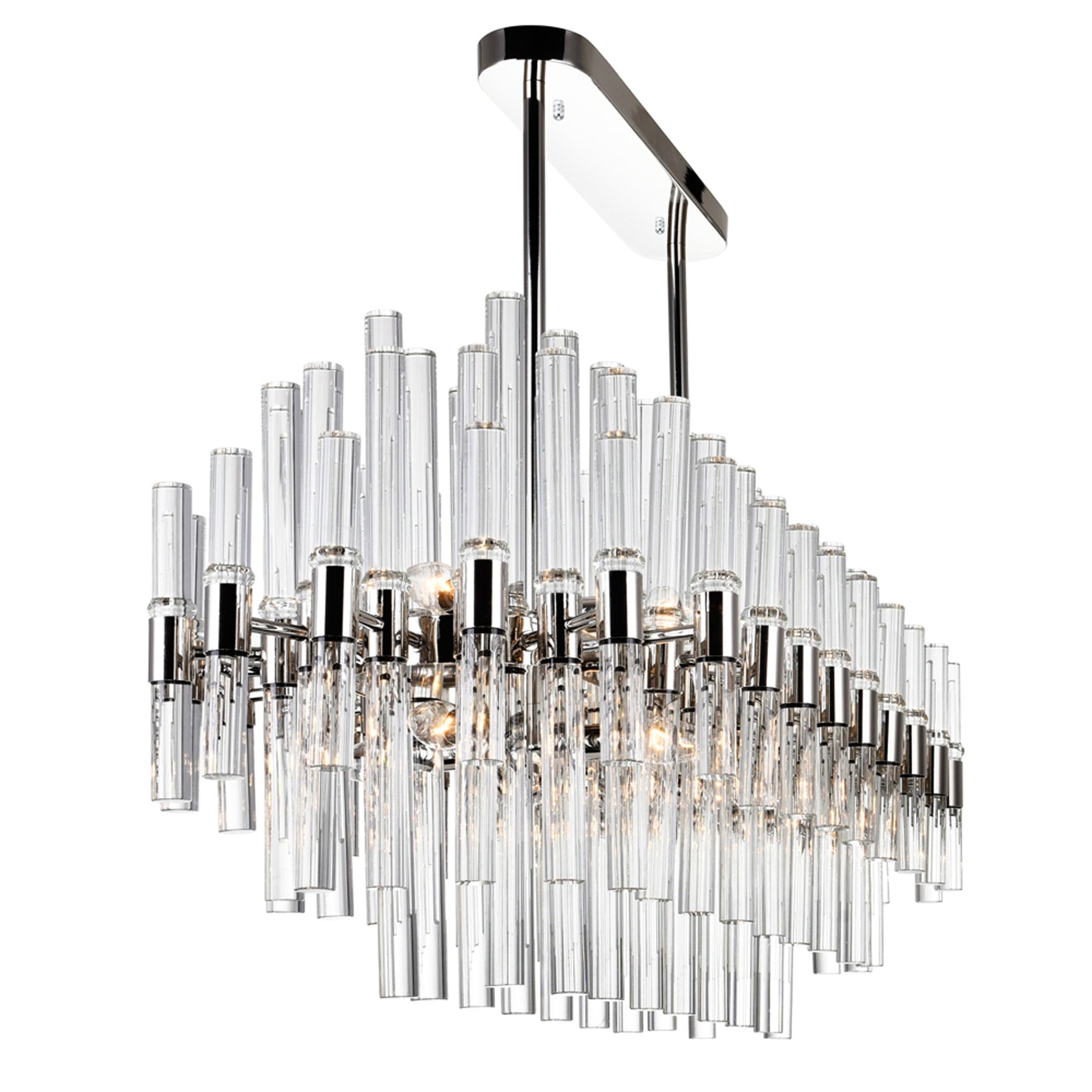 Miroir 16 Light 40in Polished Nickel Chandelier - CWI Lighting