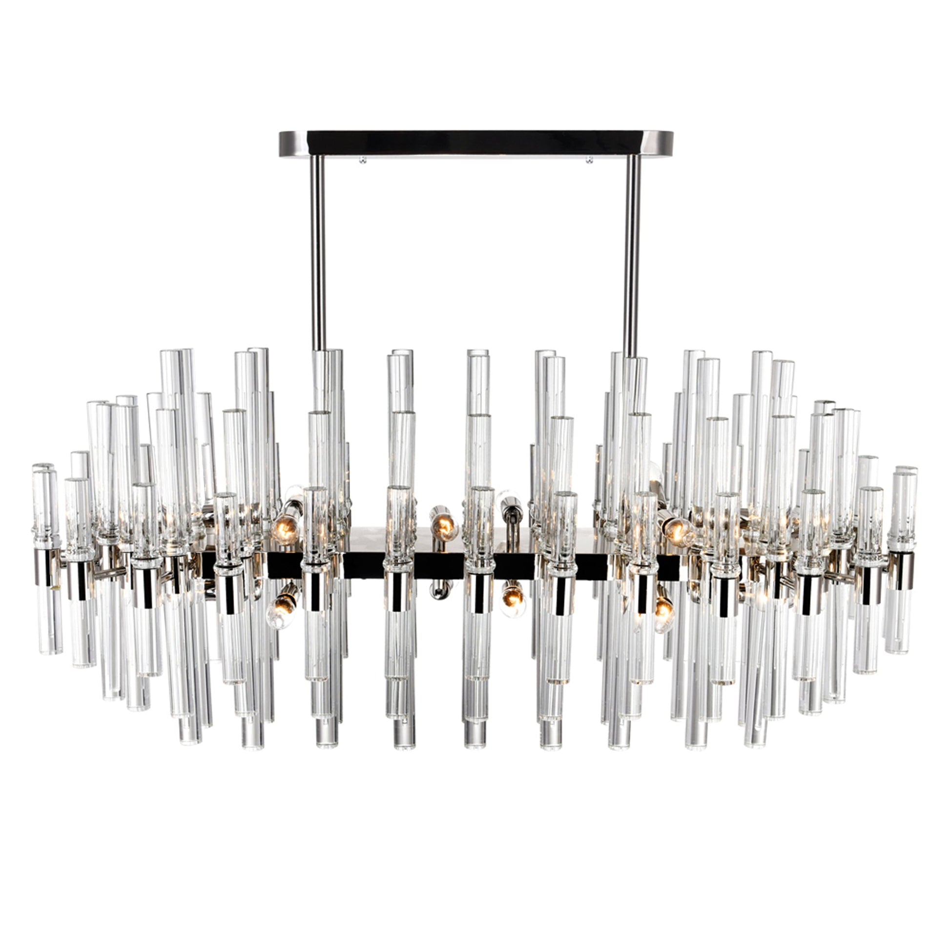 Miroir 16 Light 40in Polished Nickel Chandelier - CWI Lighting
