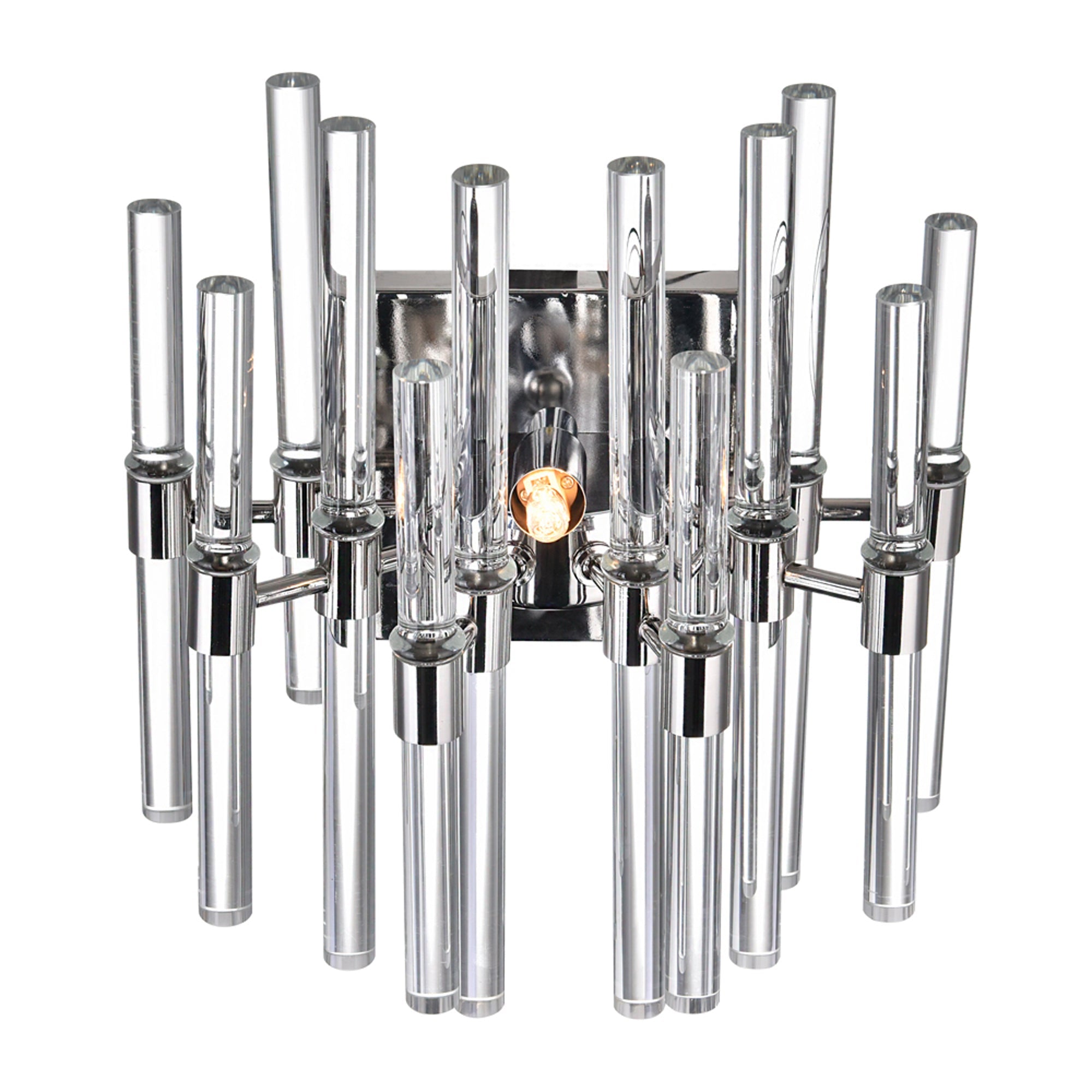 Miroir 2 Light 18in Polished Nickel Wall Light - CWI Lighting