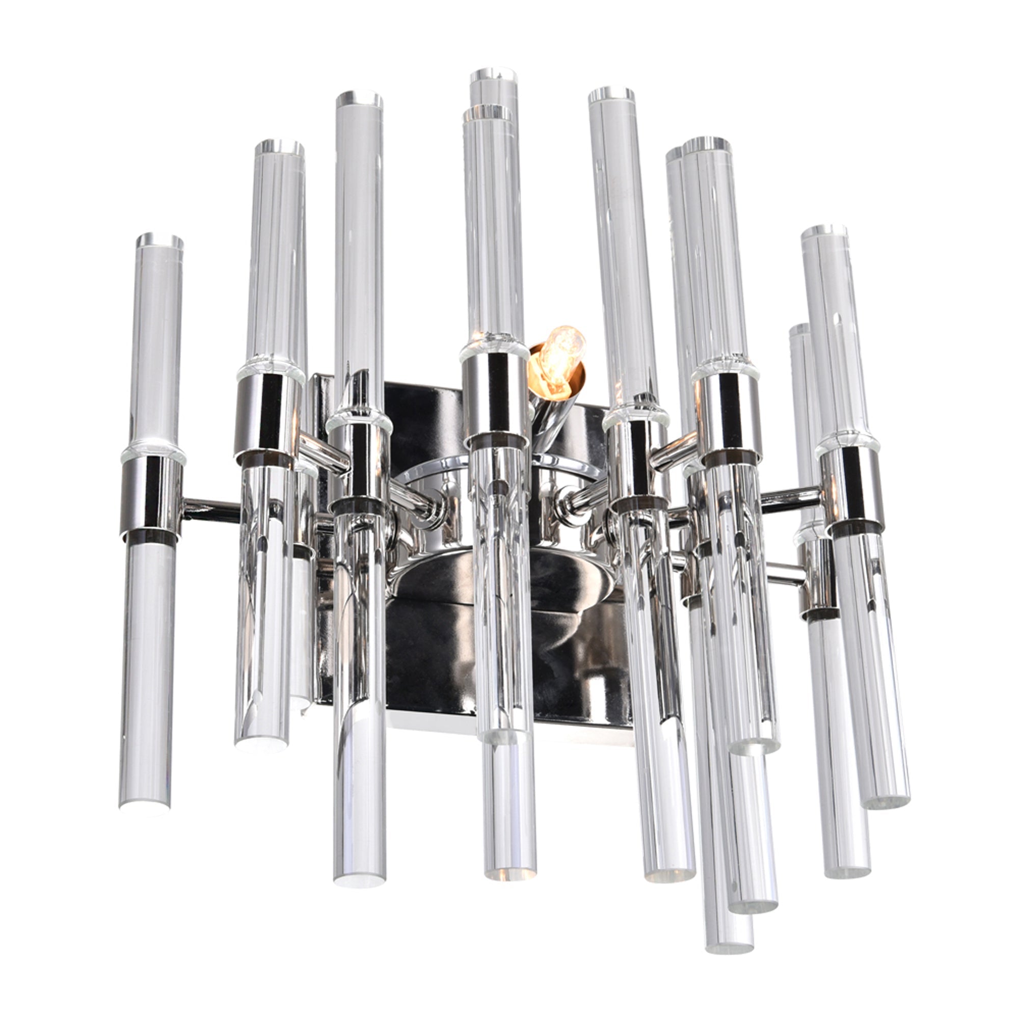 Miroir 2 Light 18in Polished Nickel Wall Light - CWI Lighting