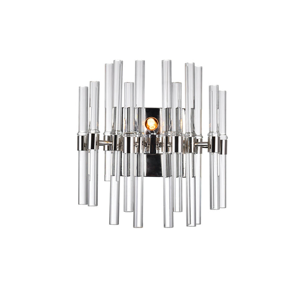 Miroir 2 Light 18in Polished Nickel Wall Light - CWI Lighting