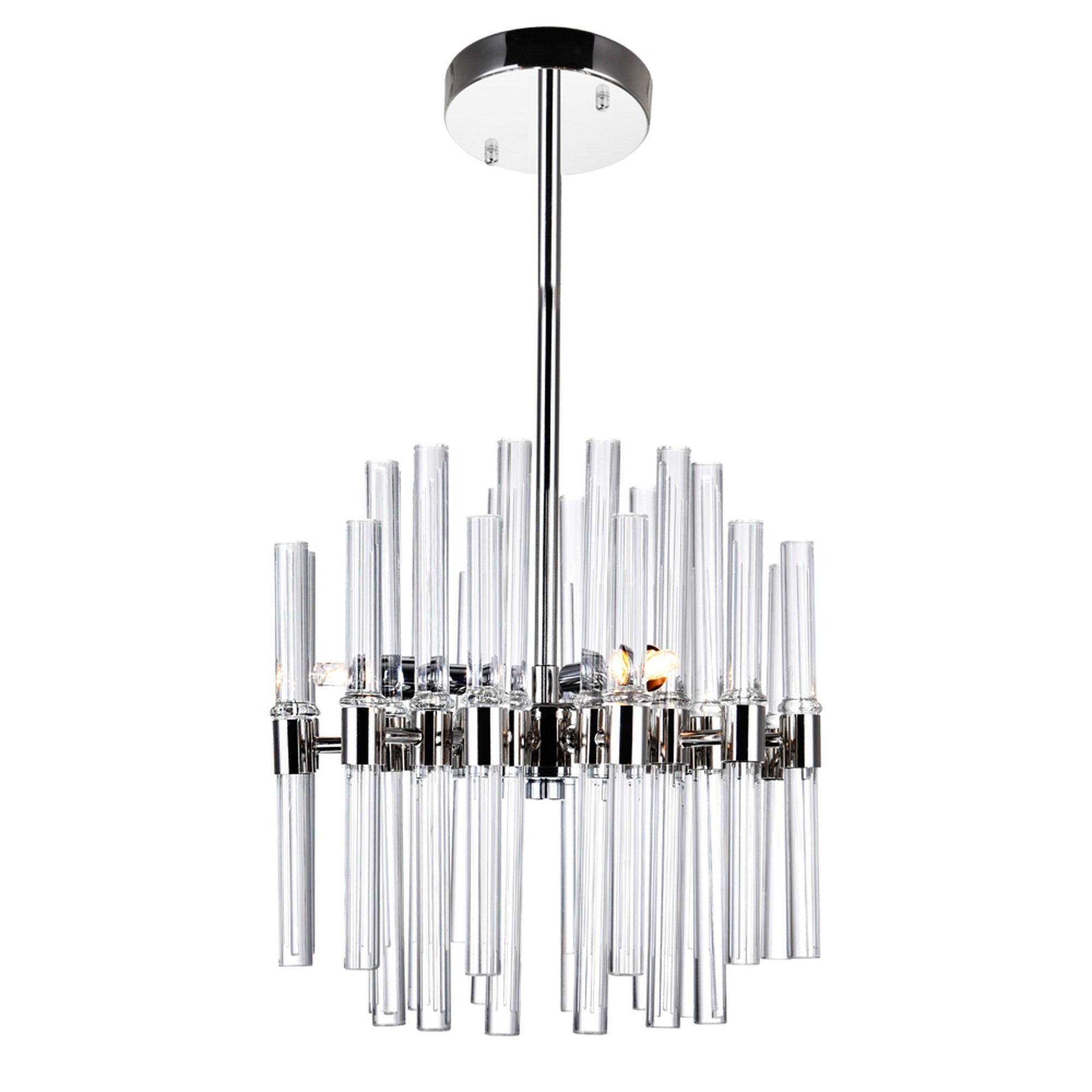 Miroir 6 Light 10in Polished Nickel Mini Pendant - CWI Lighting