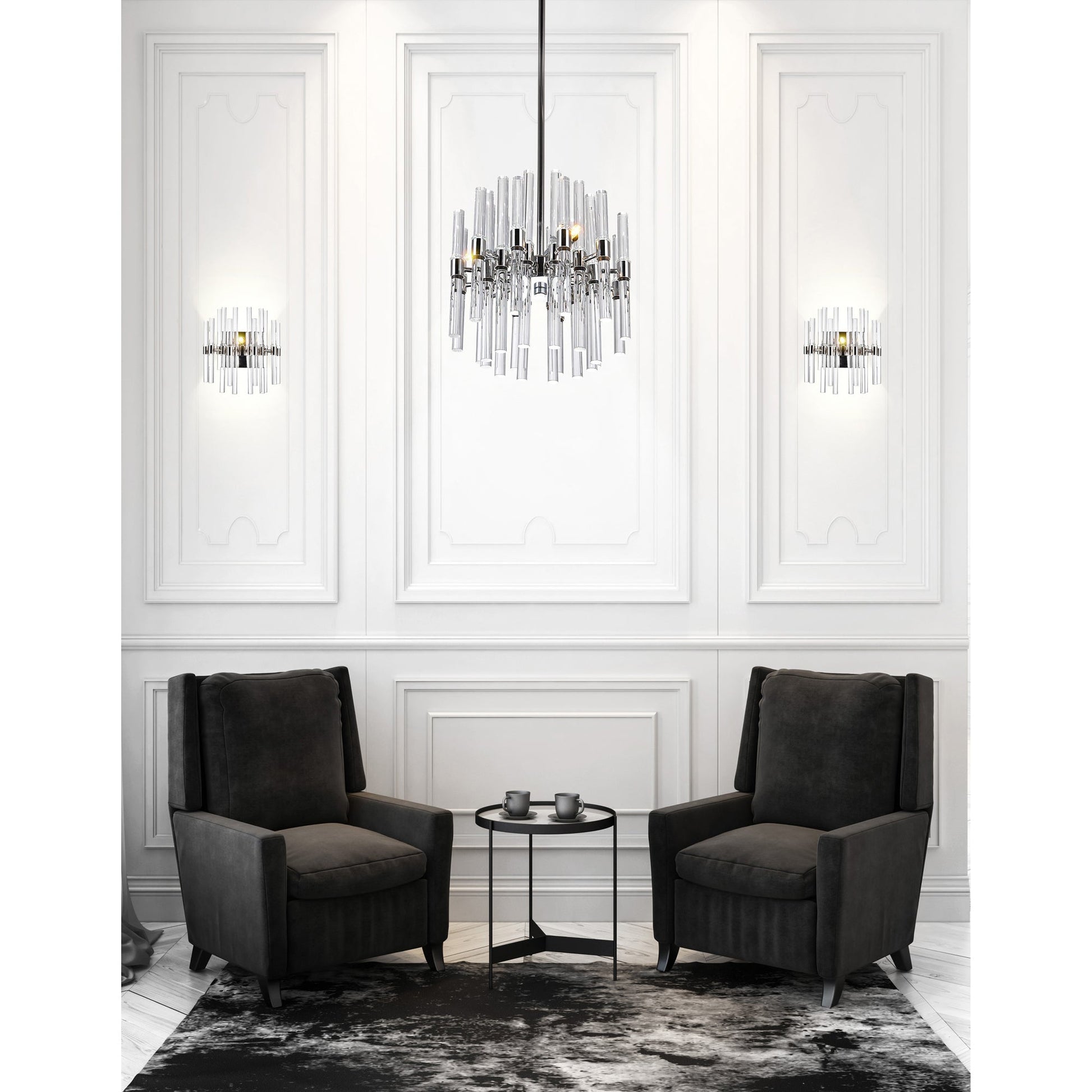 Miroir 6 Light 10in Polished Nickel Mini Pendant - CWI Lighting