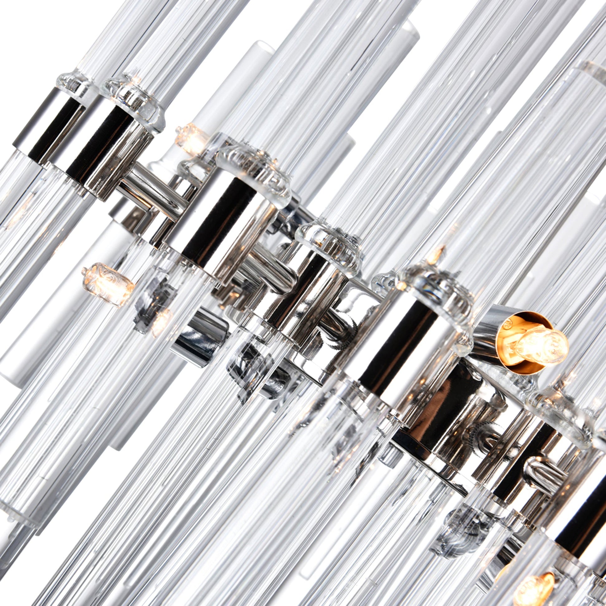 Miroir 8 Light 16in Polished Nickel Chandelier - CWI Lighting