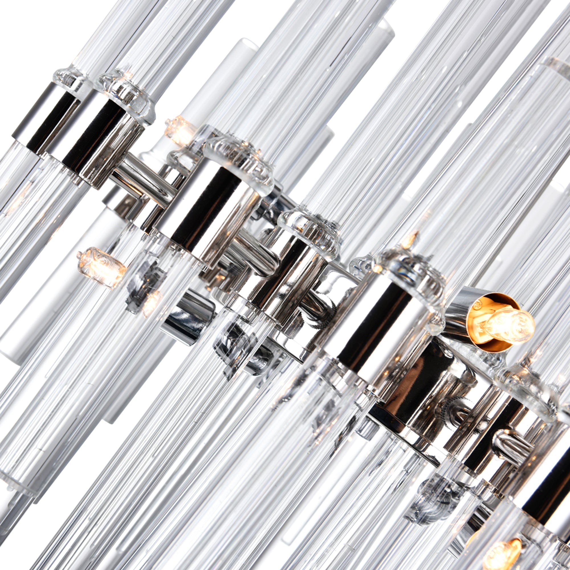 Miroir 8 Light 16in Polished Nickel Chandelier - CWI Lighting
