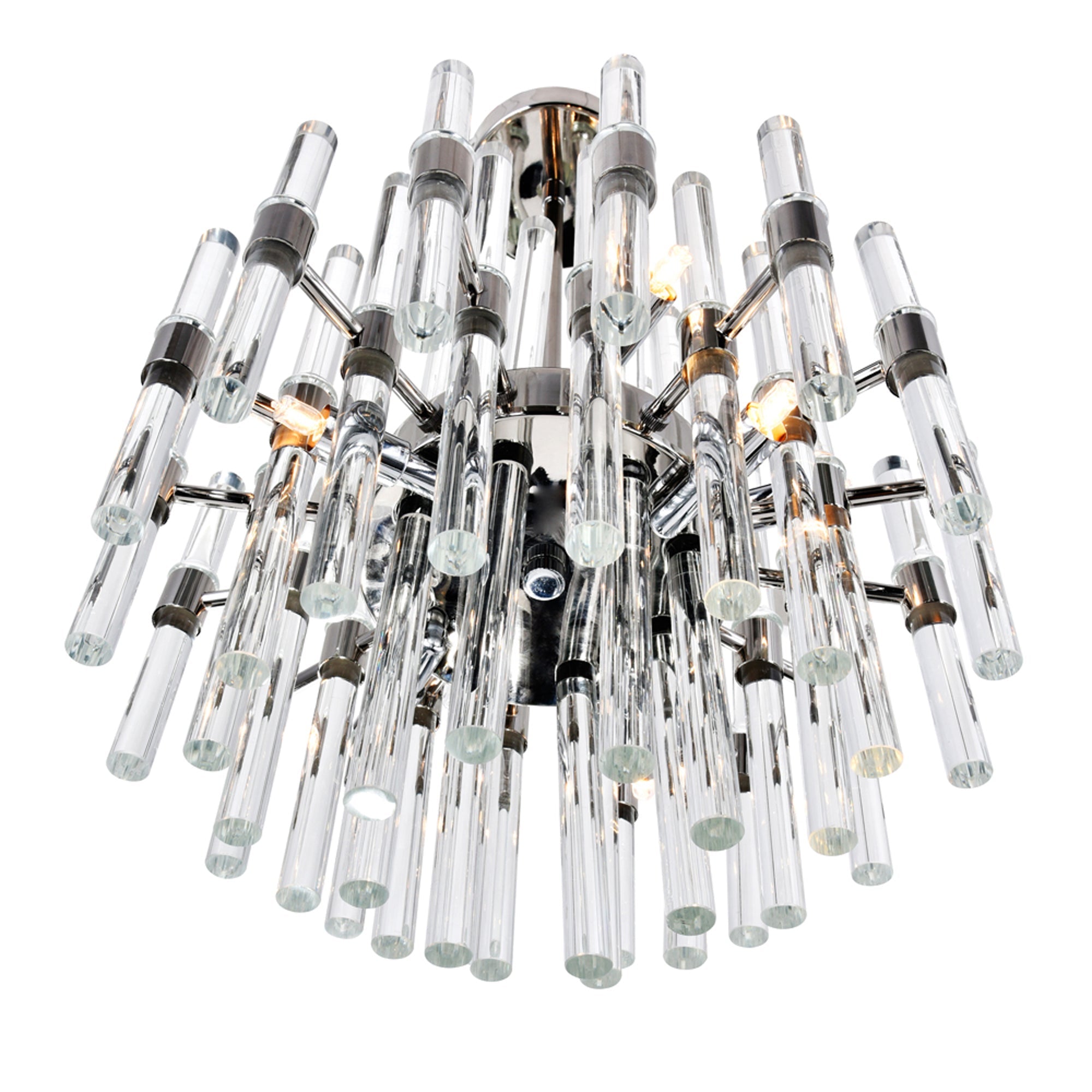 Miroir 8 Light 16in Polished Nickel Chandelier - CWI Lighting
