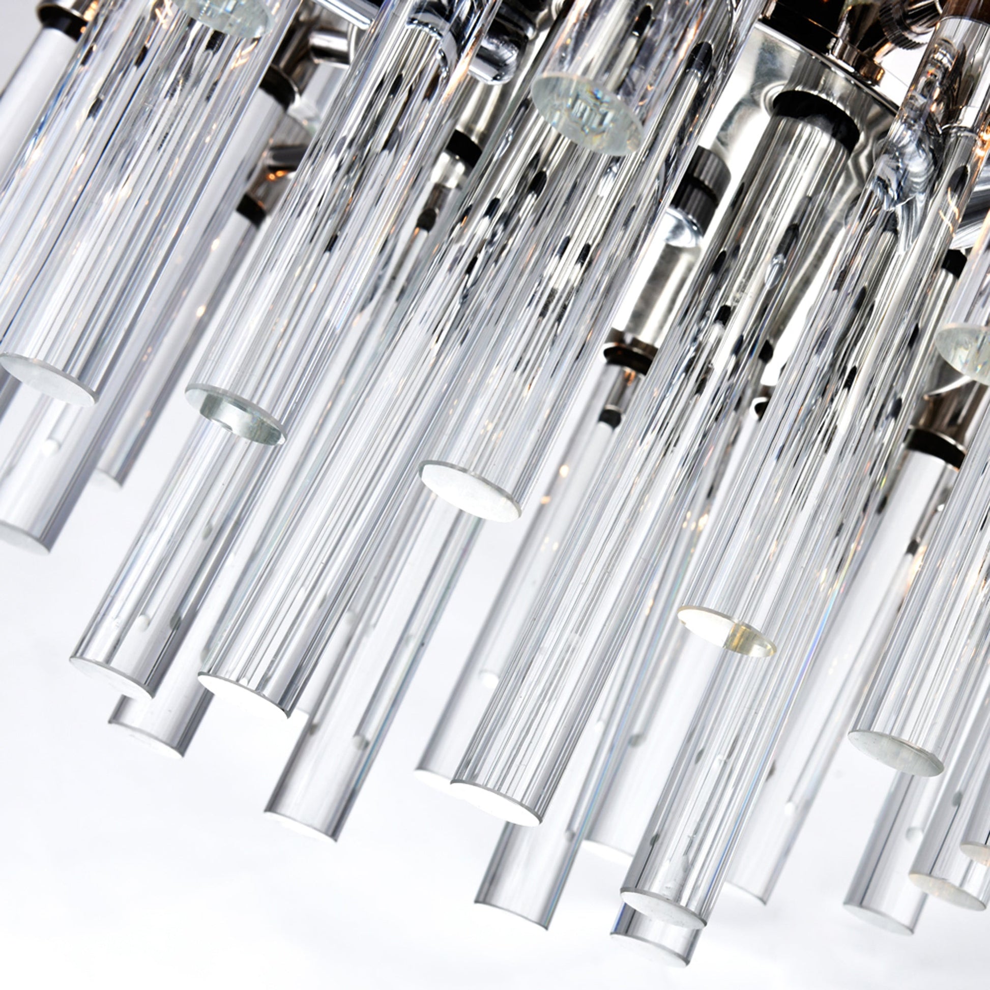 Miroir 8 Light 16in Polished Nickel Chandelier - CWI Lighting