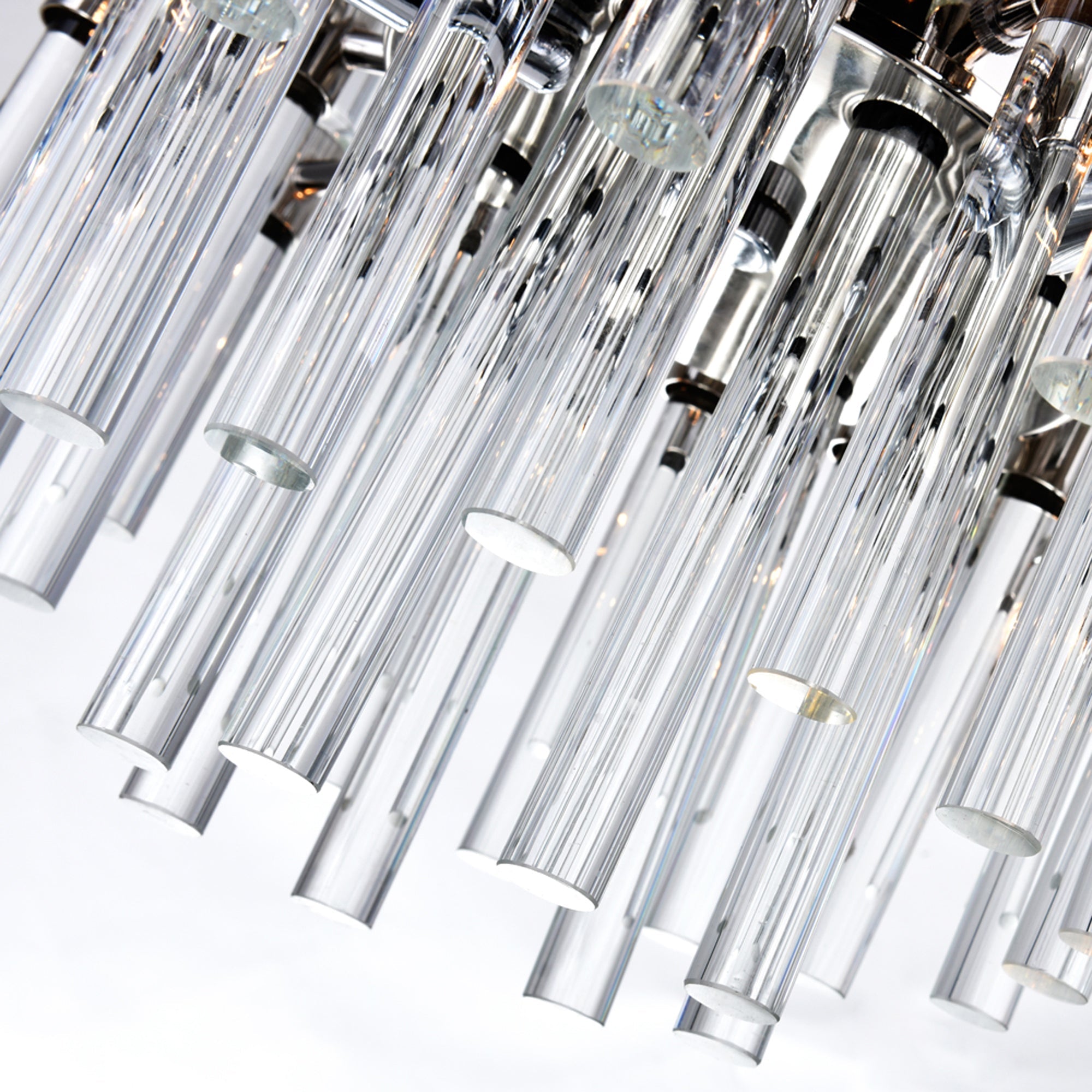 Miroir 8 Light 16in Polished Nickel Chandelier - CWI Lighting