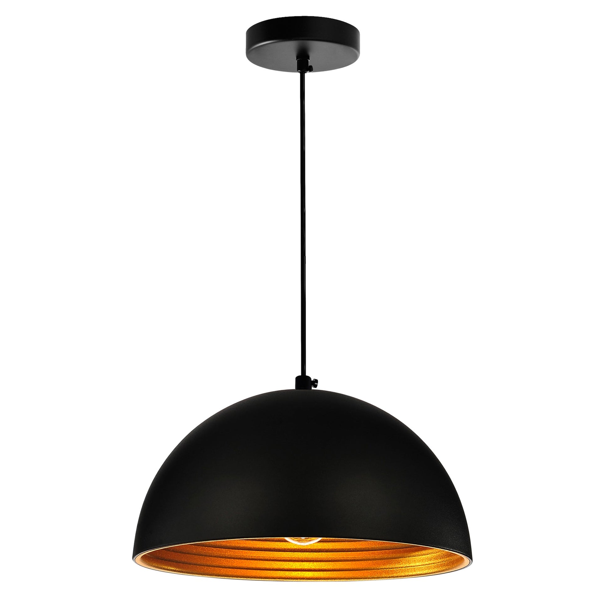 Modest 1 Light 12in Black Down Mini Pendant - CWI Lighting