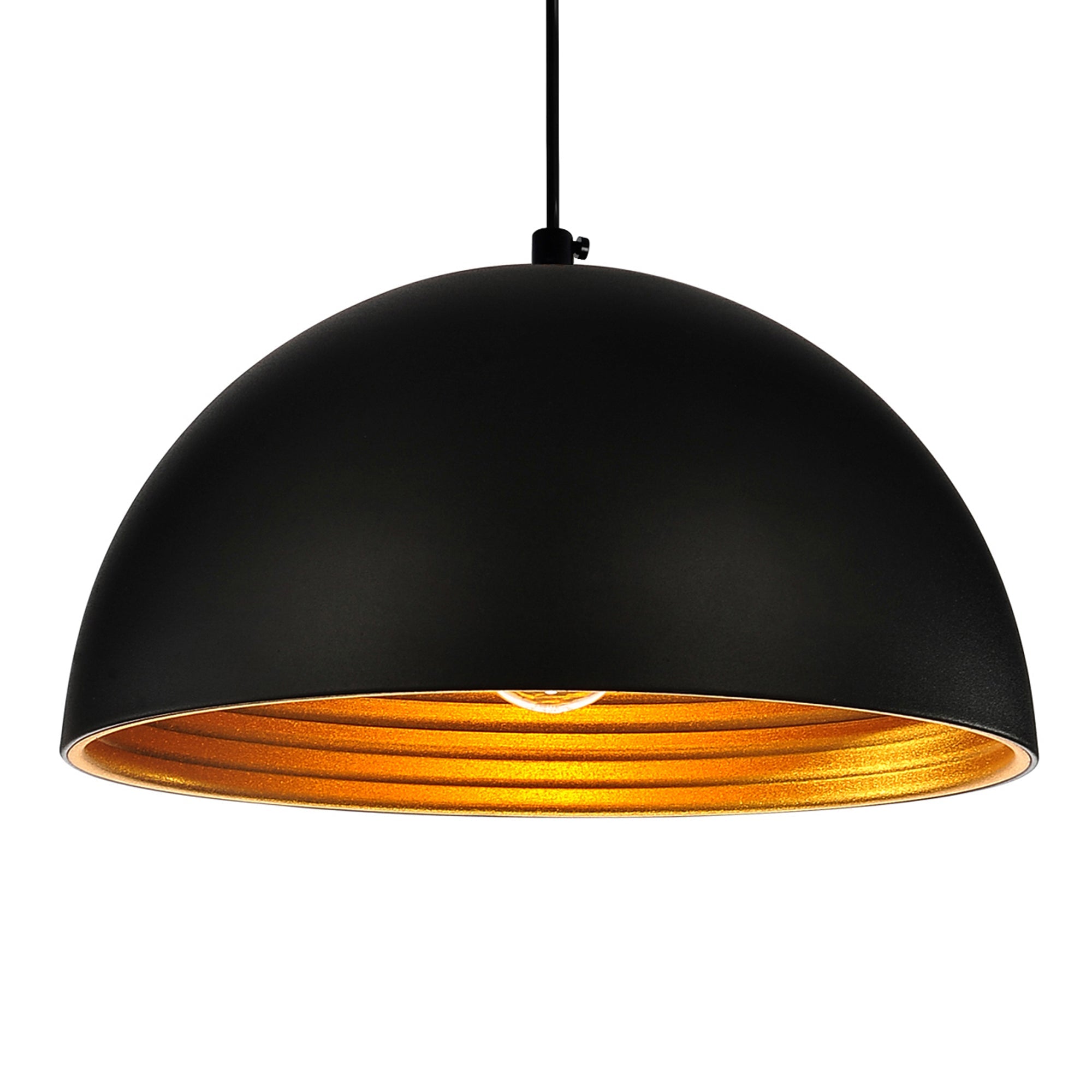 Modest 1 Light 12in Black Down Mini Pendant - CWI Lighting