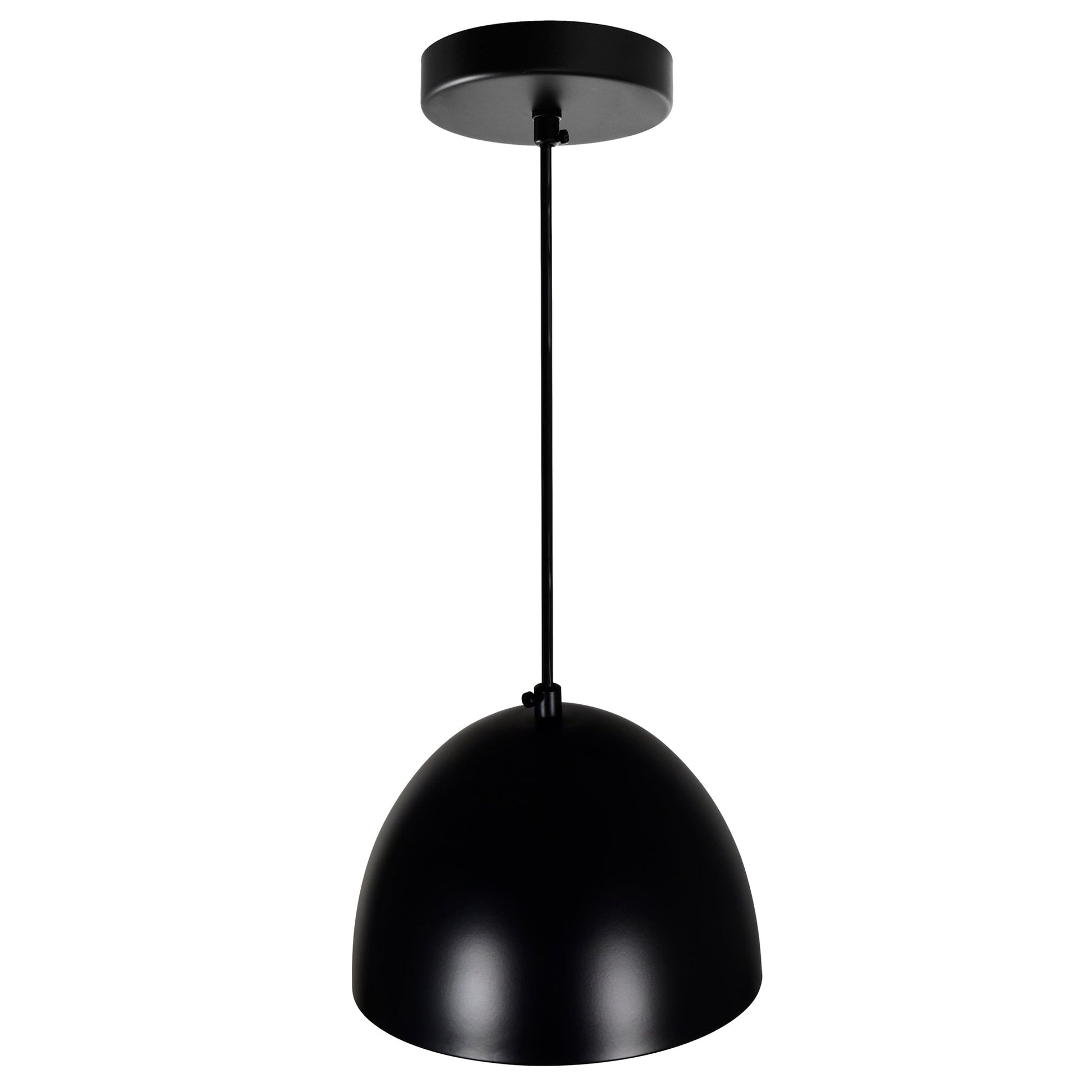 Modest 1 Light 7in Black Down Mini Pendant - CWI Lighting