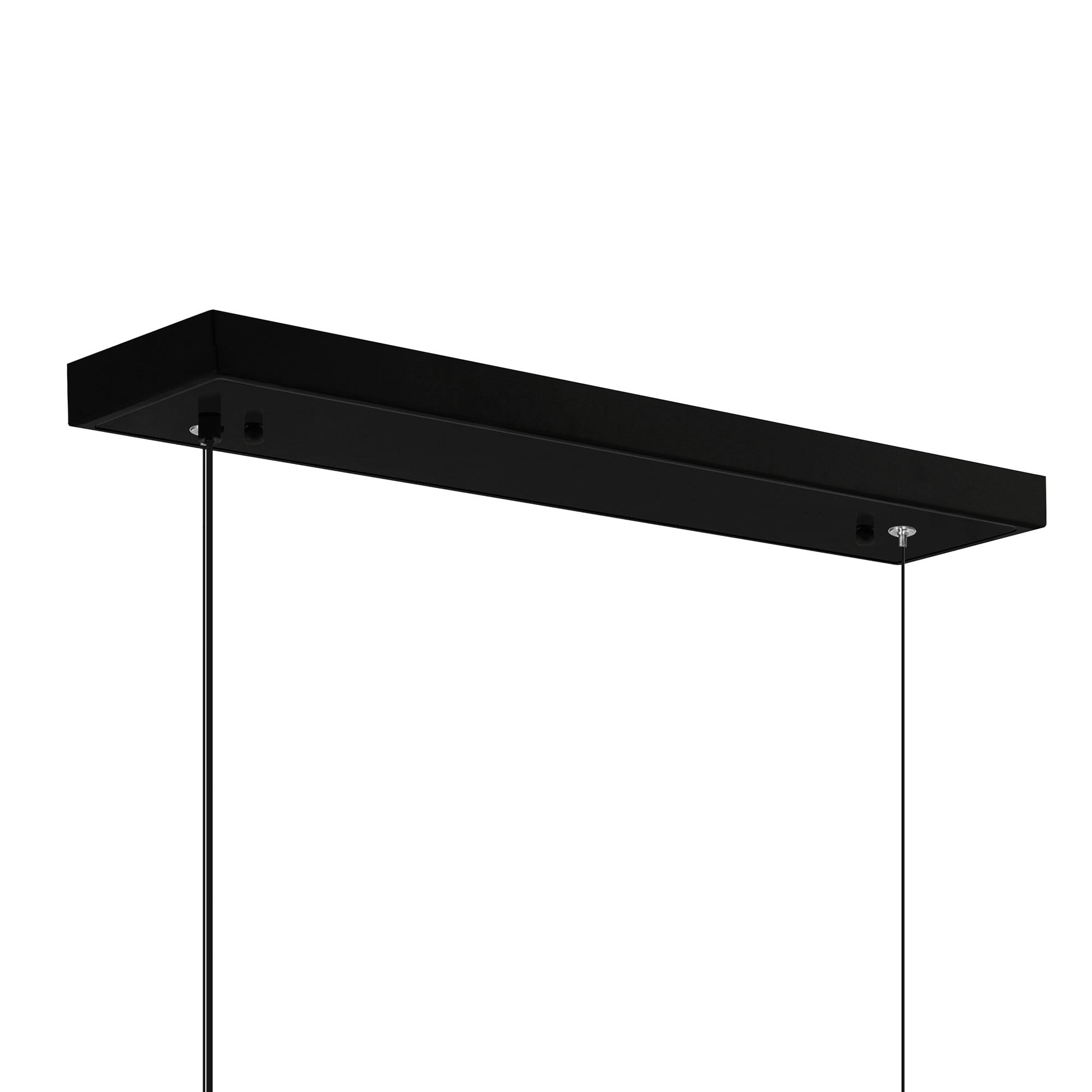 Moon Integrated LED 70in Black Chandelier with Handcrafted Glass - CWI Lighting