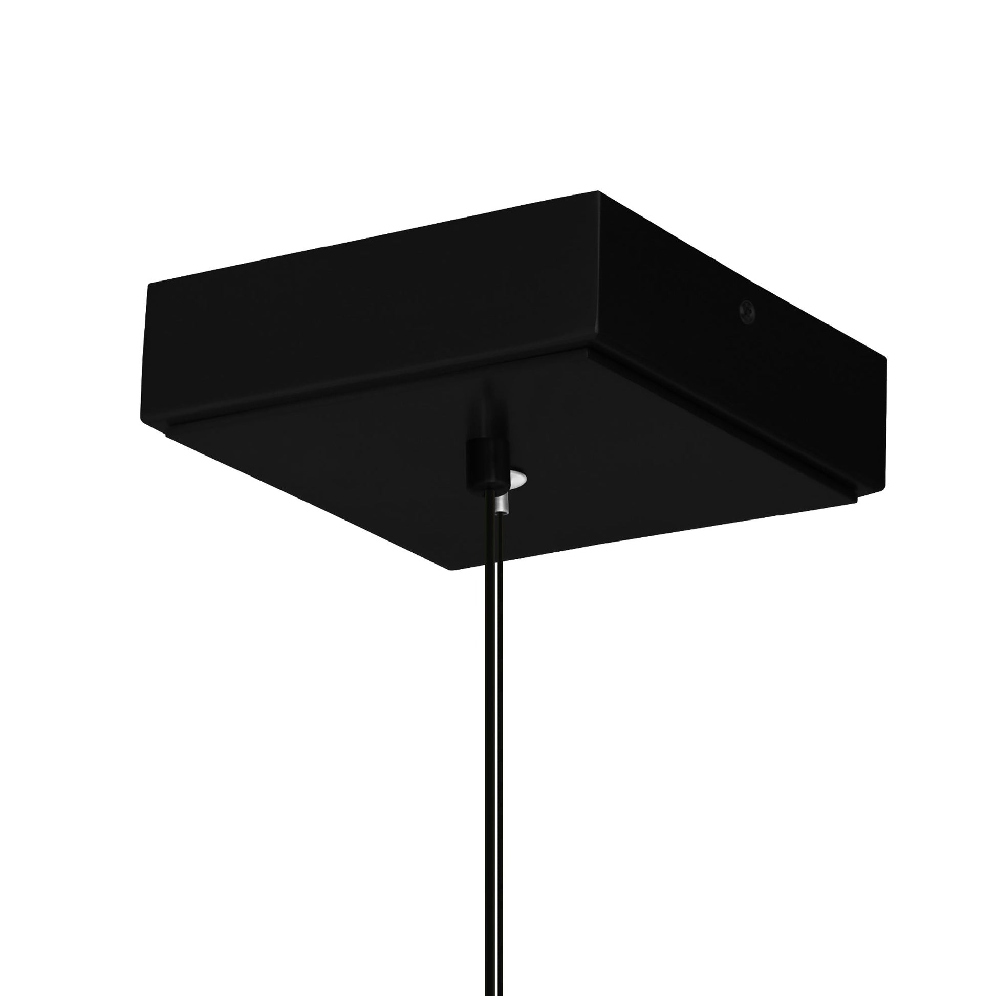 Moon Integrated LED 8in Black Mini Pendant with Handcrafted Glass - CWI Lighting