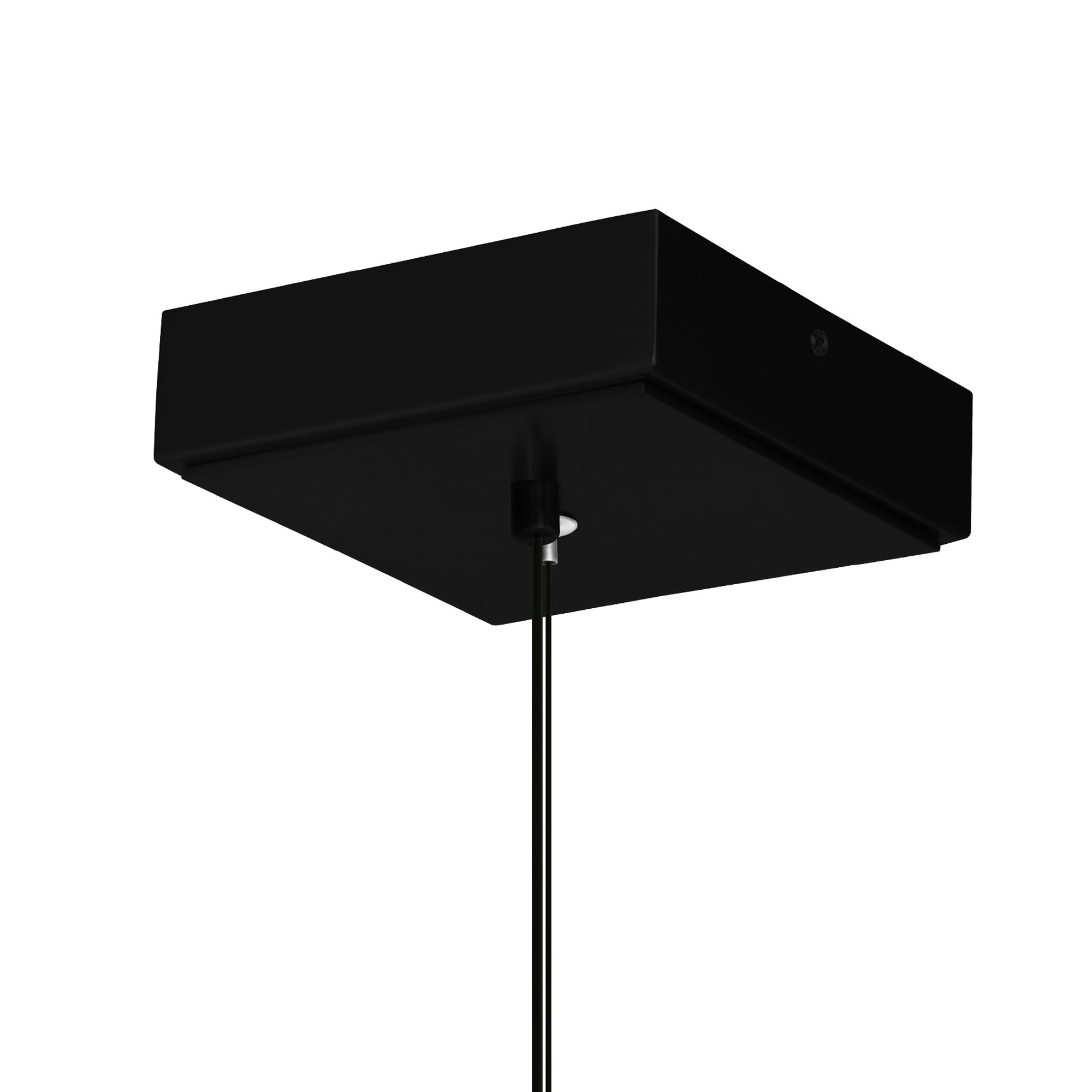 Moon Integrated LED 8in Black Mini Pendant with Handcrafted Glass - CWI Lighting
