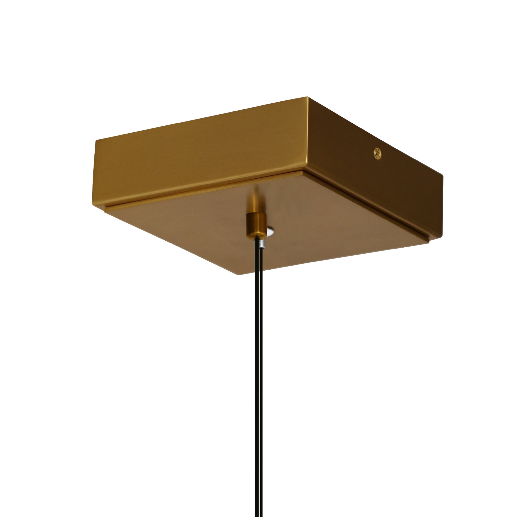 Moon Integrated LED 8in Brass Mini Pendant with Handcrafted Glass - CWI Lighting