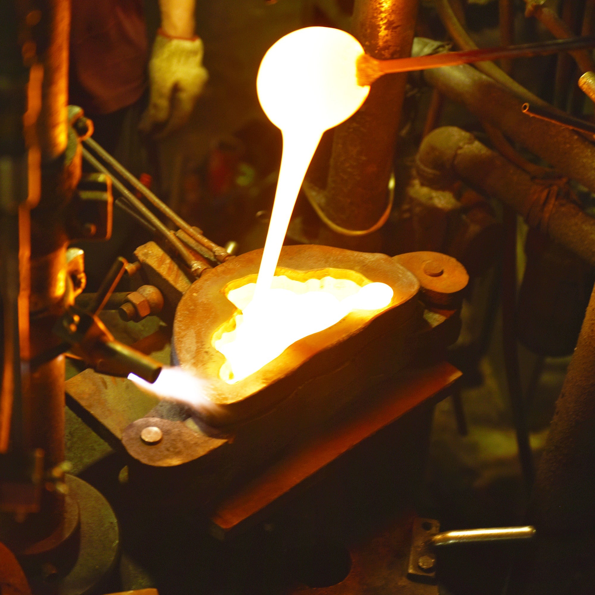 Moon Integrated LED 8in Brass Wall Light with Handcrafted Glass - CWI Lighting