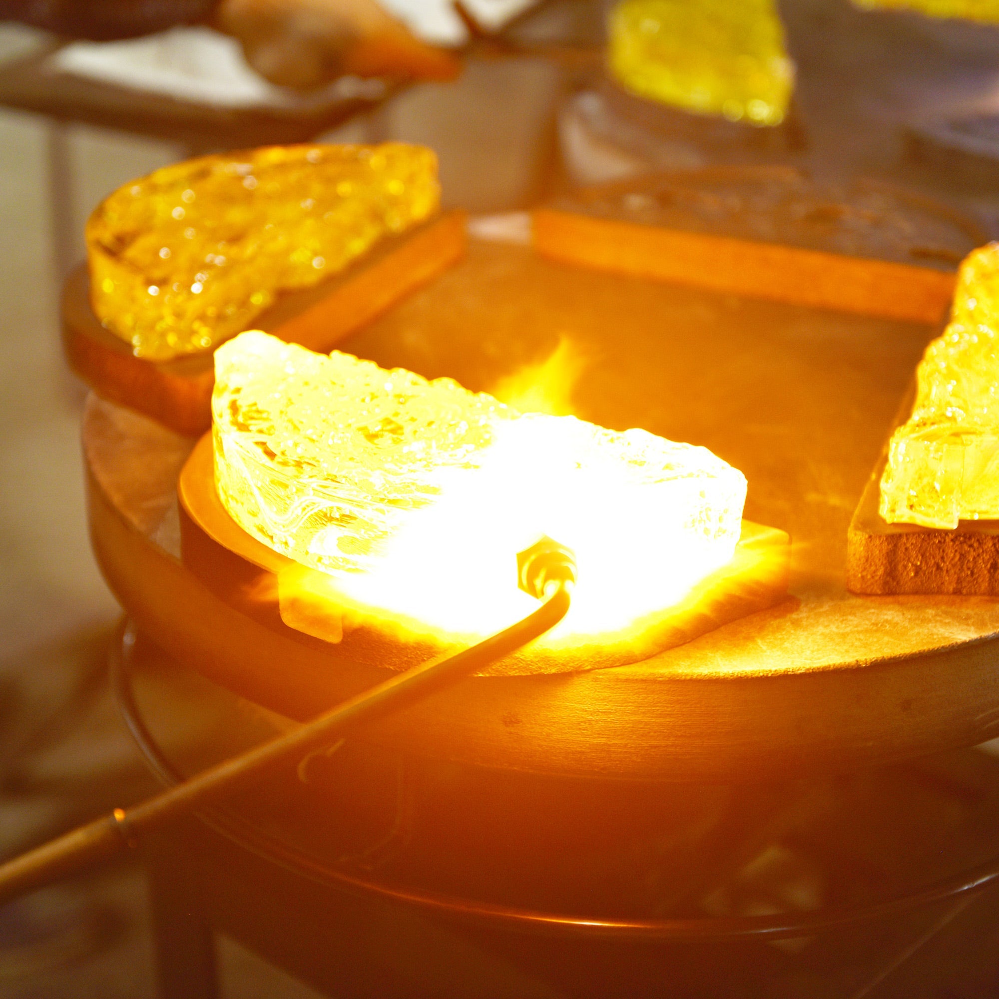 Moon Integrated LED 8in Brass Wall Light with Handcrafted Glass - CWI Lighting