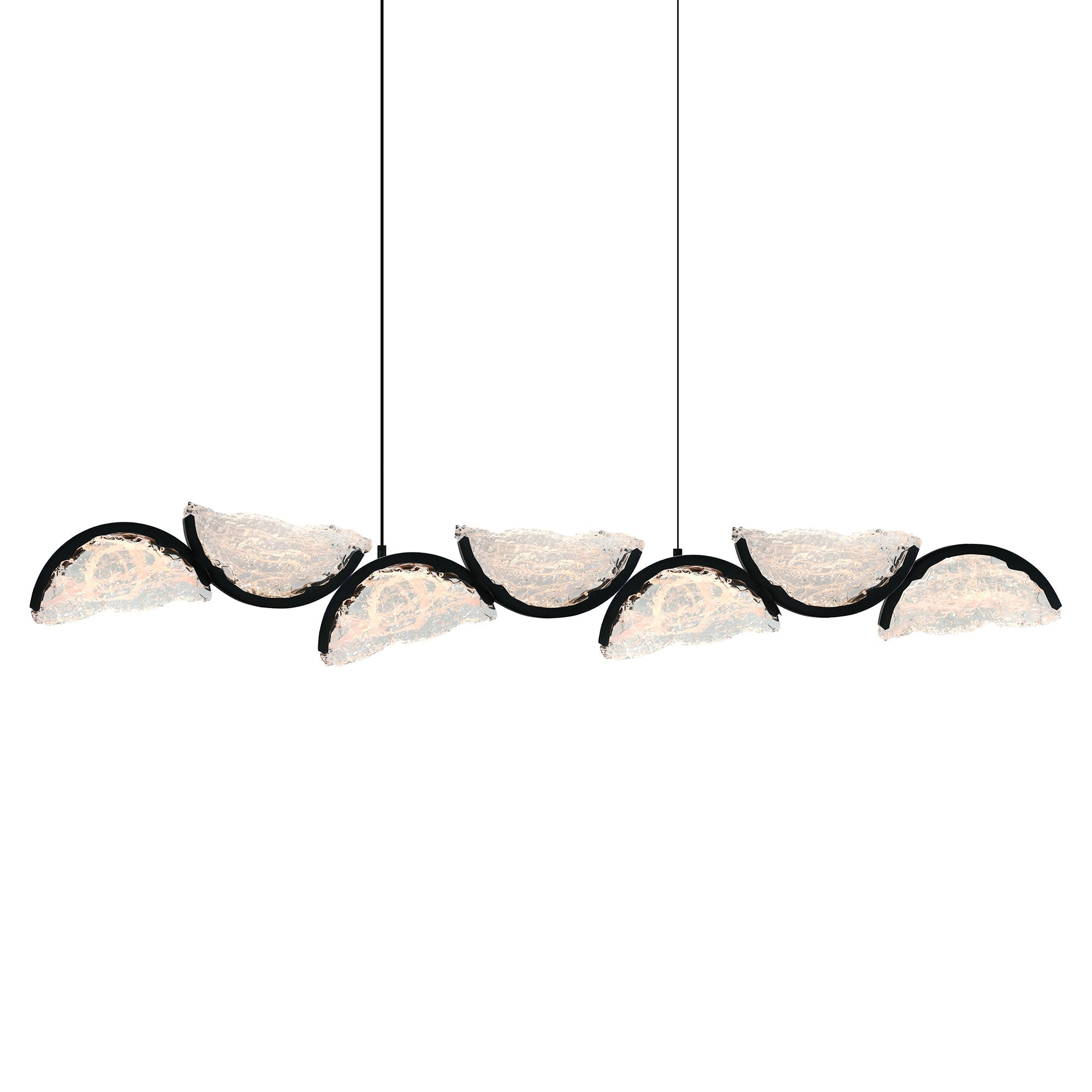 Moon Integrated LED Black Chandelier - CWI Lighting