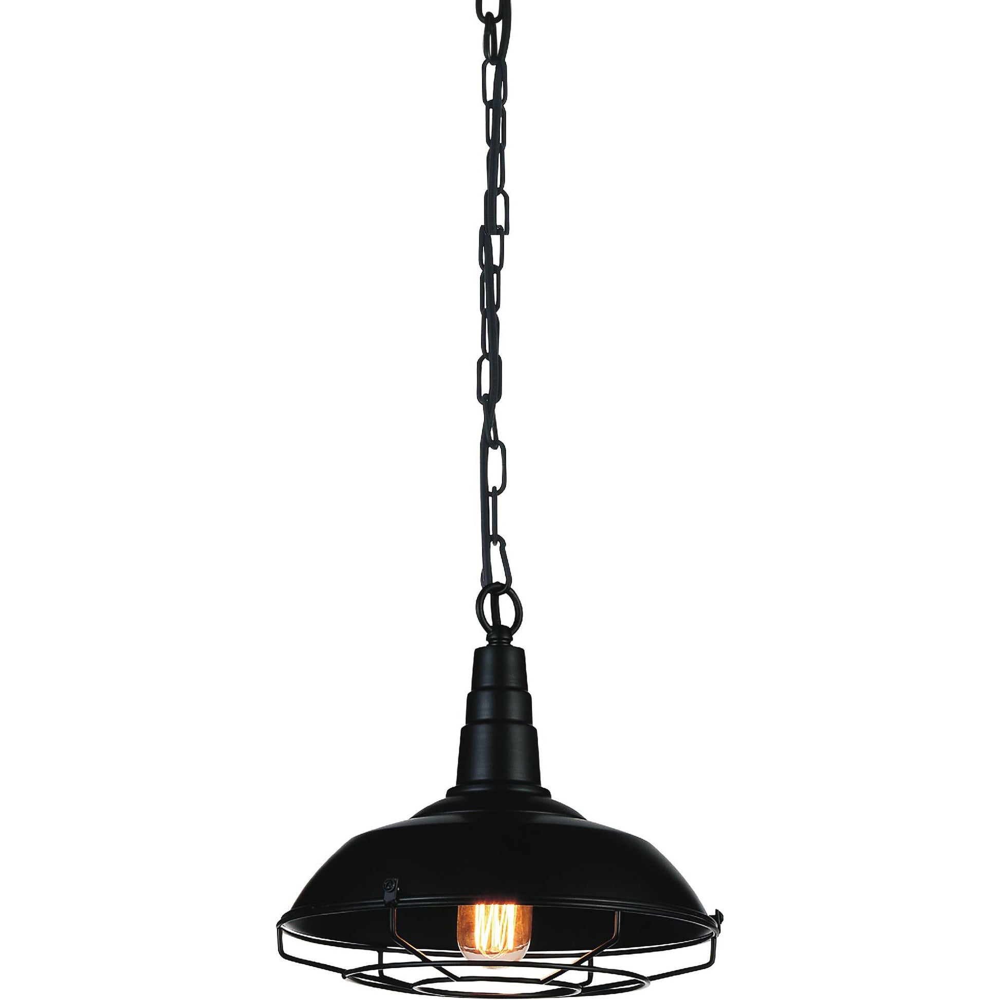 Morgan 1 Light 11in Black Down Mini Pendant - CWI Lighting
