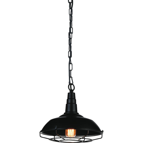 Morgan 1 Light 11in Black Down Mini Pendant - CWI Lighting