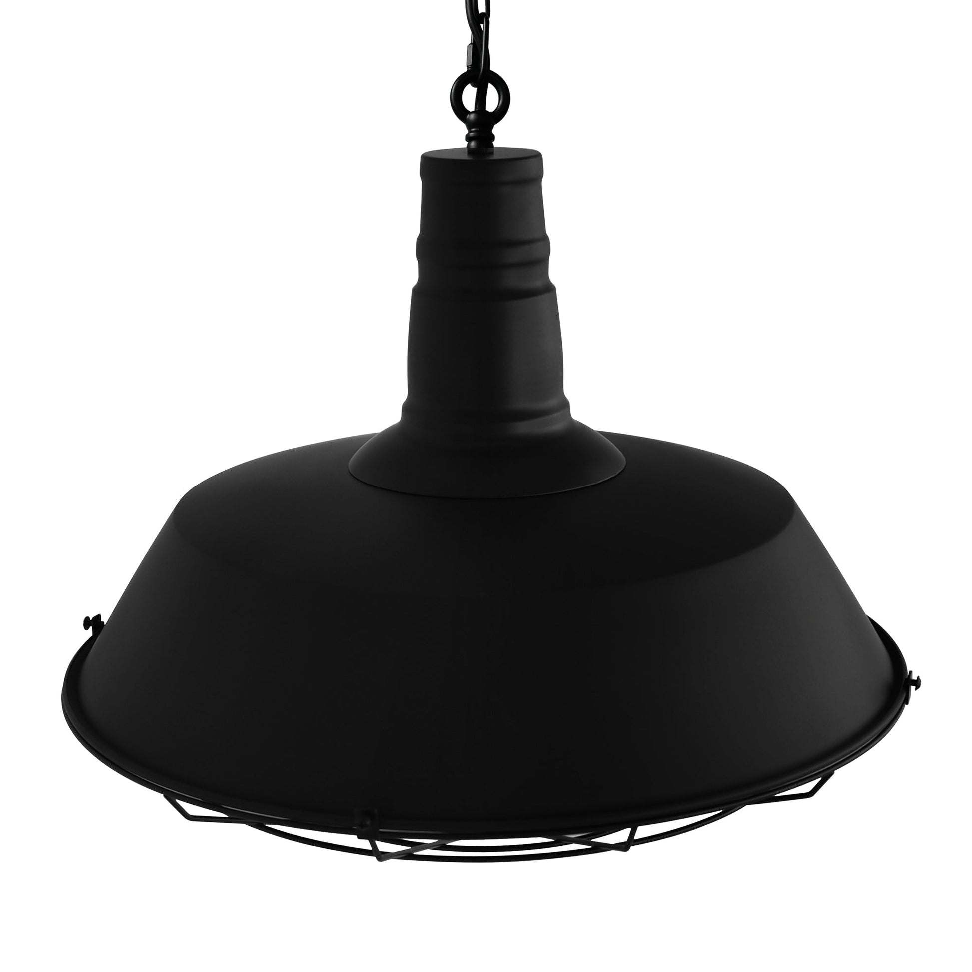 Morgan 1 Light 18in Black Down Pendant - CWI Lighting