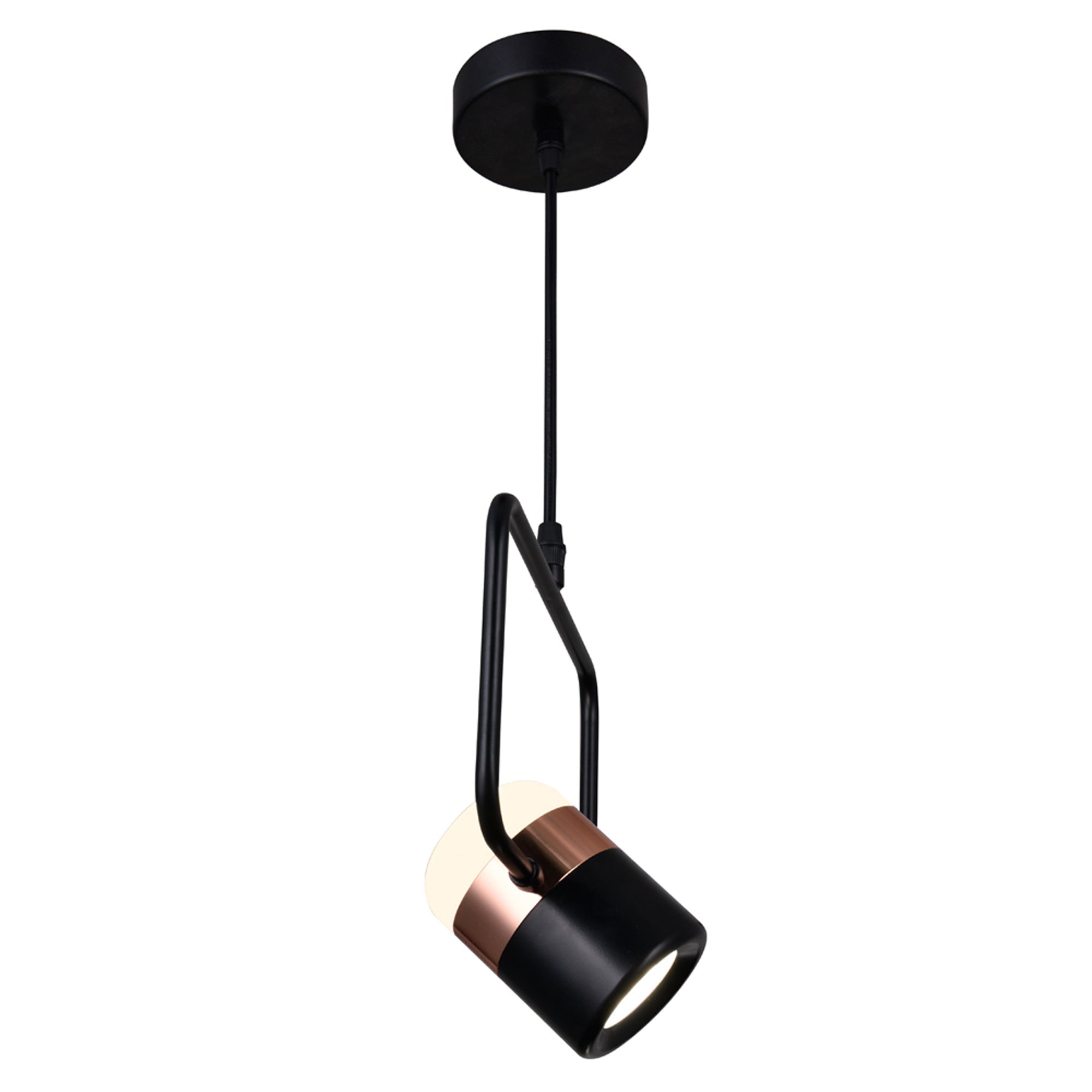 Moxie LED Down Mini Pendant With Black Finish - CWI Lighting