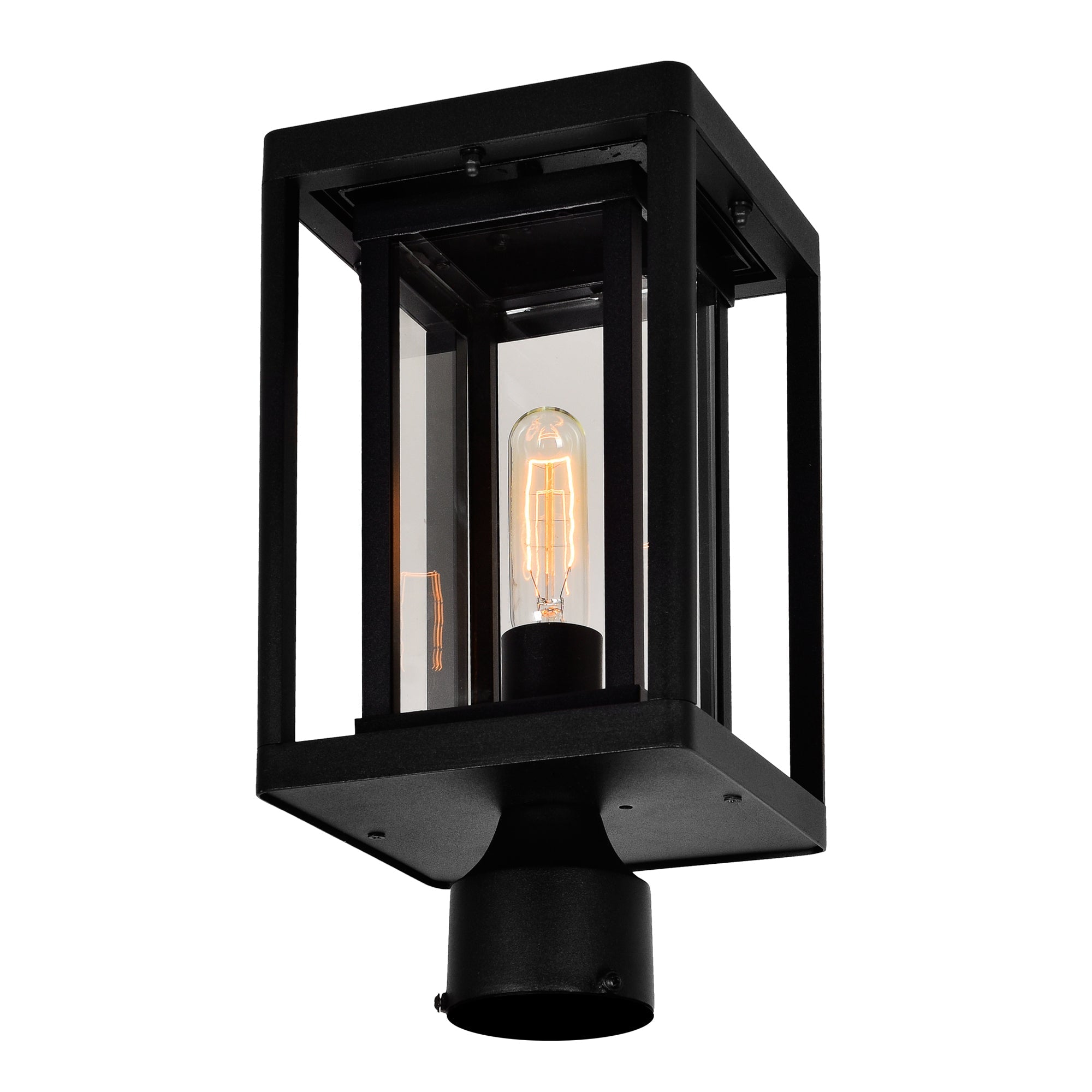 Mulvane 1 Light Black Outdoor Lantern Head - CWI Lighting