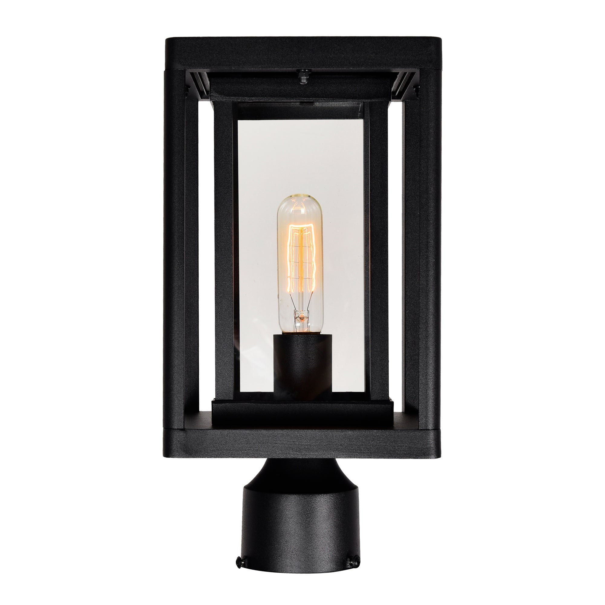 Mulvane 1 Light Black Outdoor Lantern Head - CWI Lighting