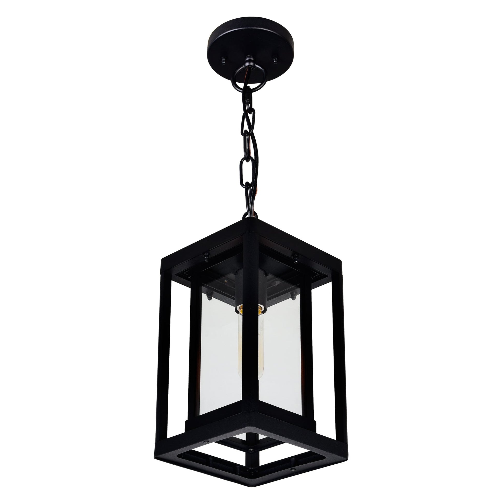 Mulvane 1 Light Black Outdoor Pendant - CWI Lighting