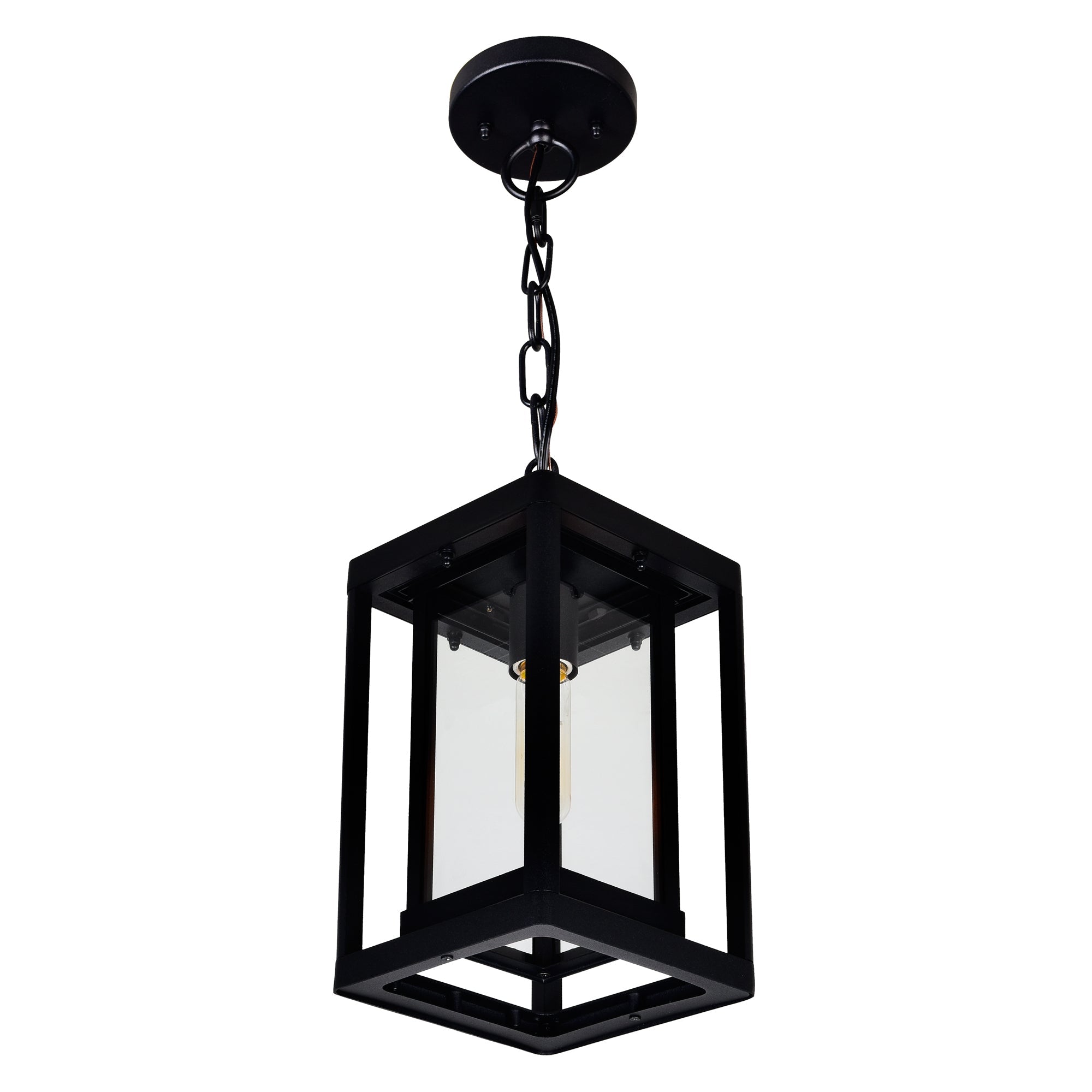 Mulvane 1 Light Black Outdoor Pendant - CWI Lighting