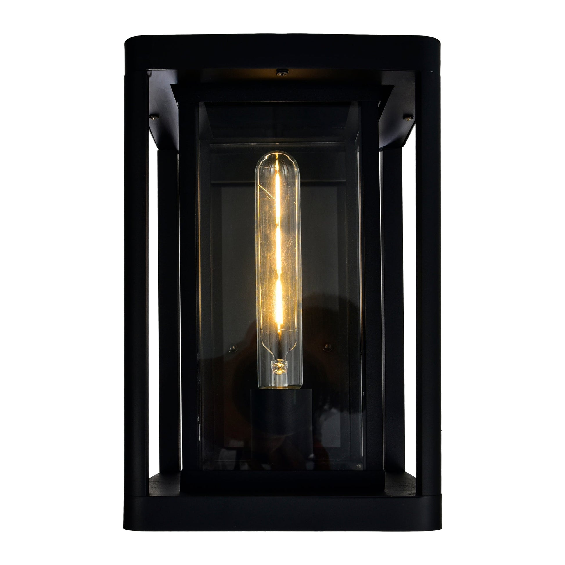 Mulvane 1 Light Black Outdoor Wall Light - CWI Lighting