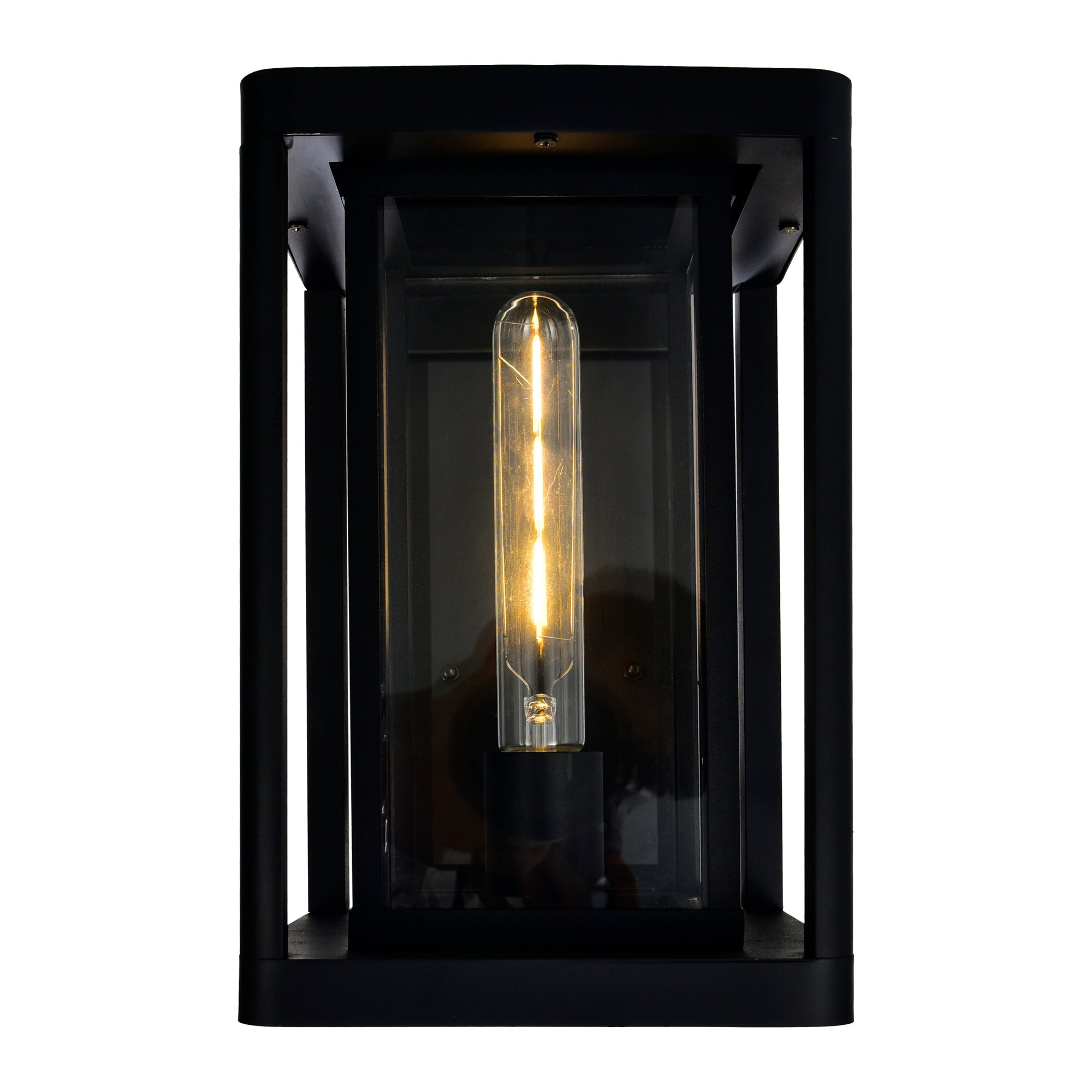 Mulvane 1 Light Black Outdoor Wall Light - CWI Lighting