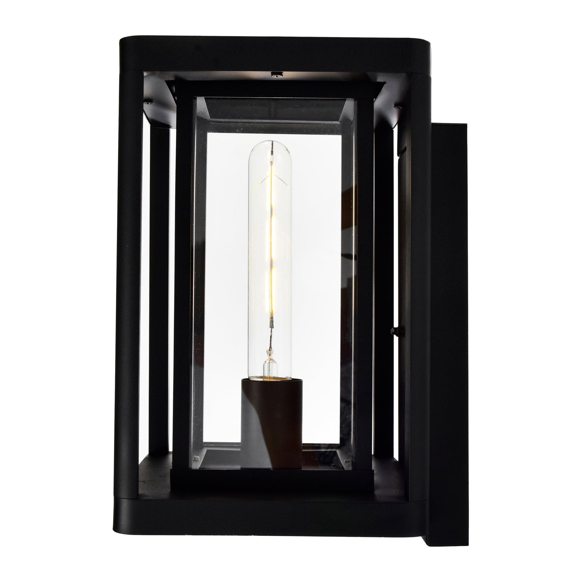Mulvane 1 Light Black Outdoor Wall Light - CWI Lighting
