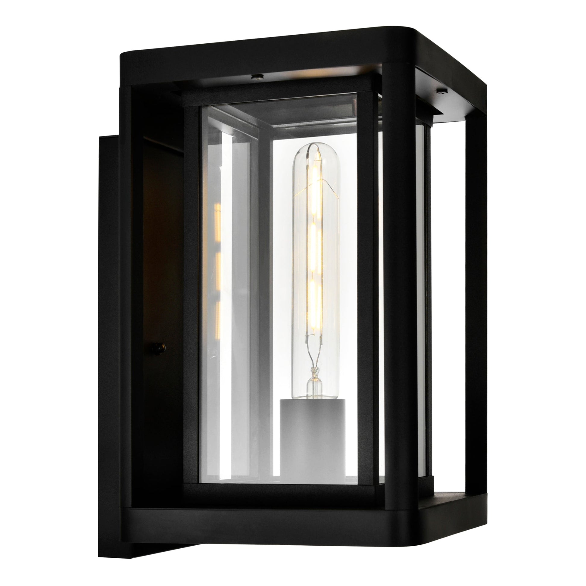 Mulvane 1 Light Black Outdoor Wall Light - CWI Lighting