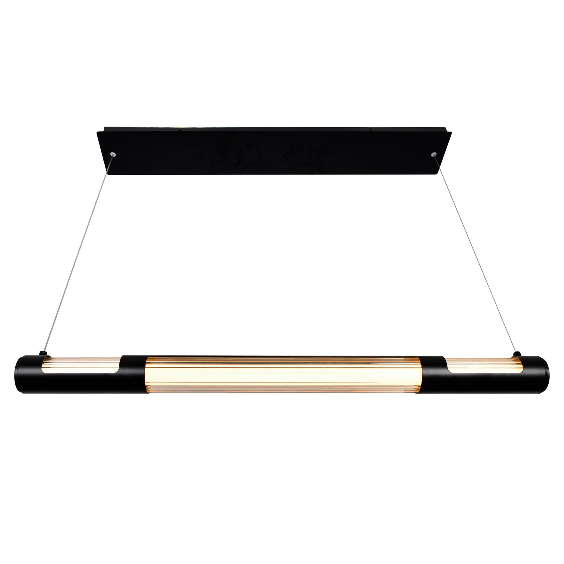 Neva Integrated LED 36in Black Chandelier - CWI Lighting