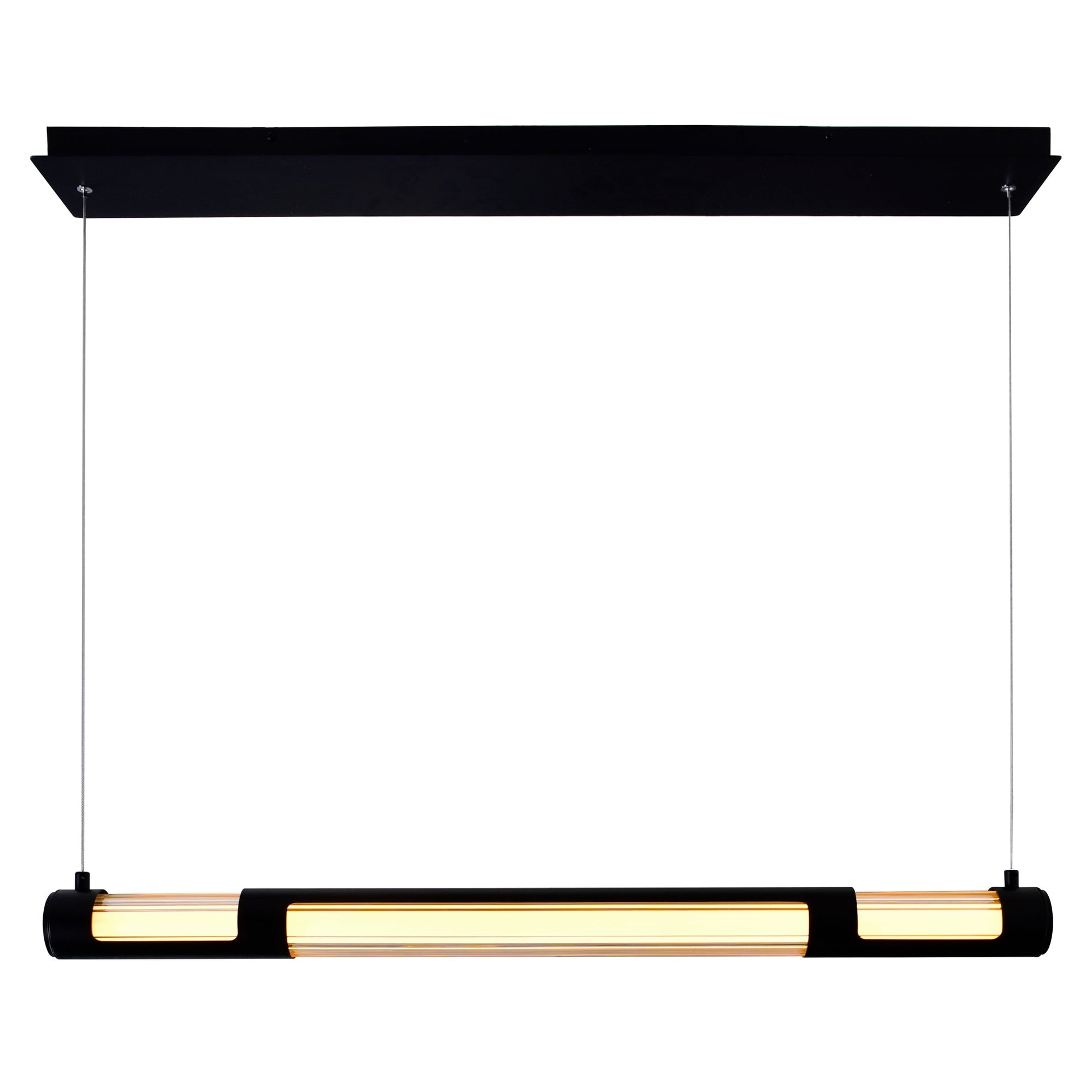 Neva Integrated LED 36in Black Chandelier - CWI Lighting