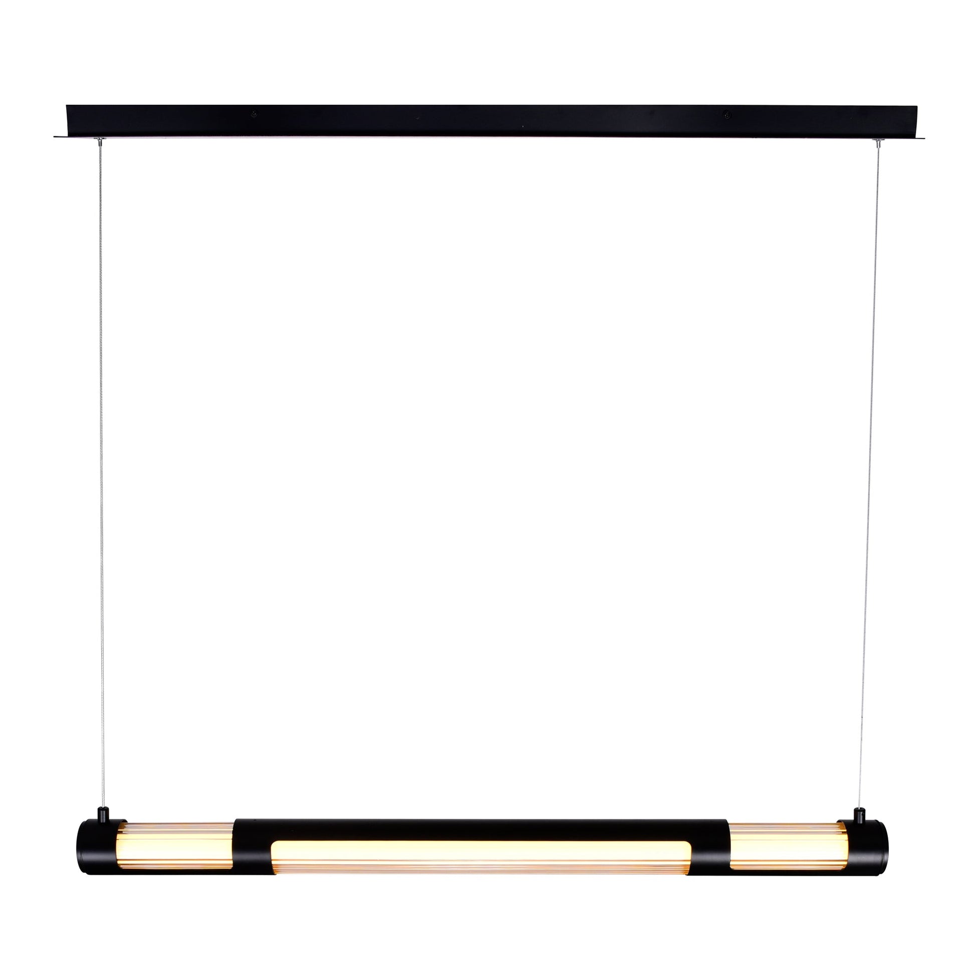 Neva Integrated LED 36in Black Chandelier - CWI Lighting